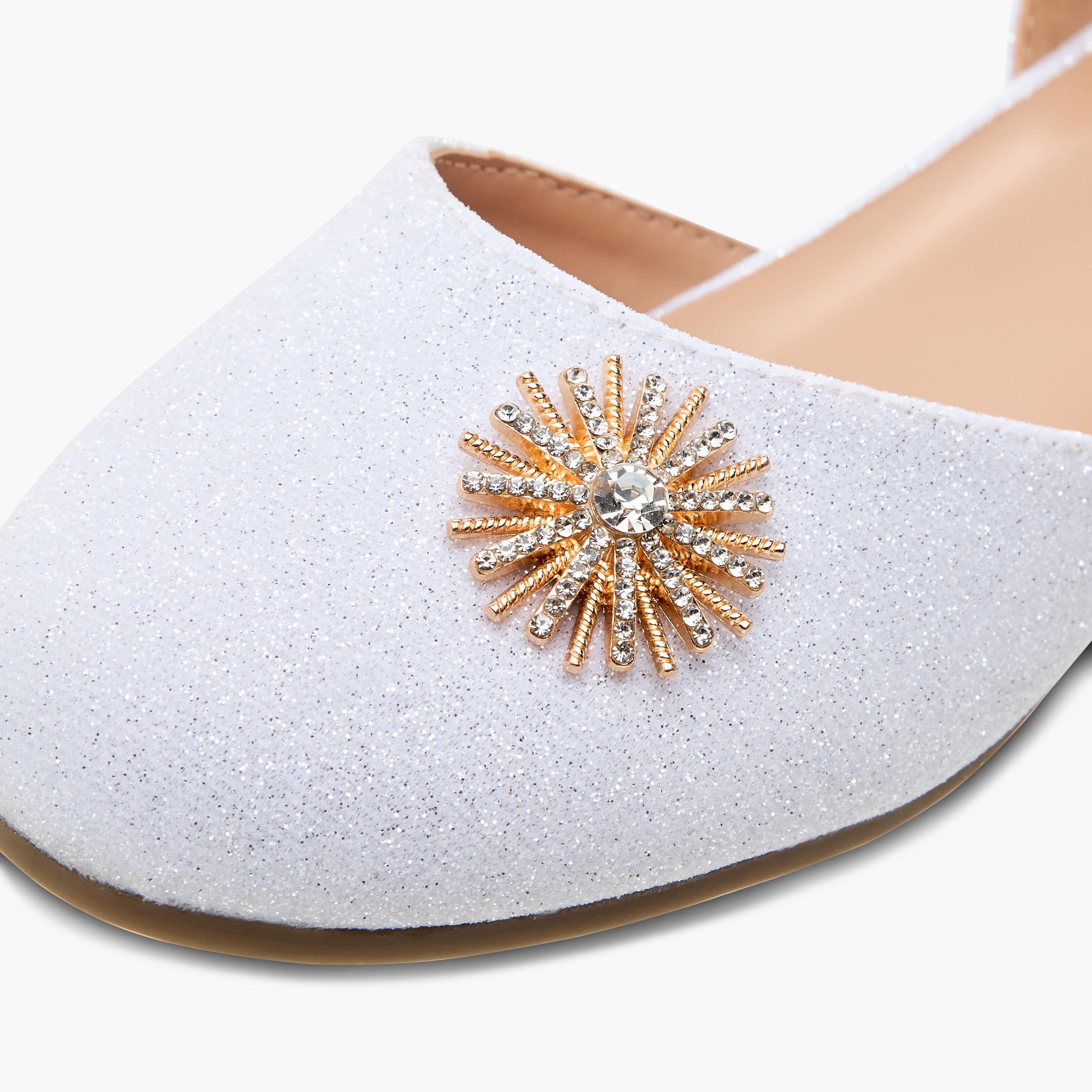 حذاء باليرينا مزين بشريط إغلاق لاصق من جونيورز-girls-shoes-sandals-image-6