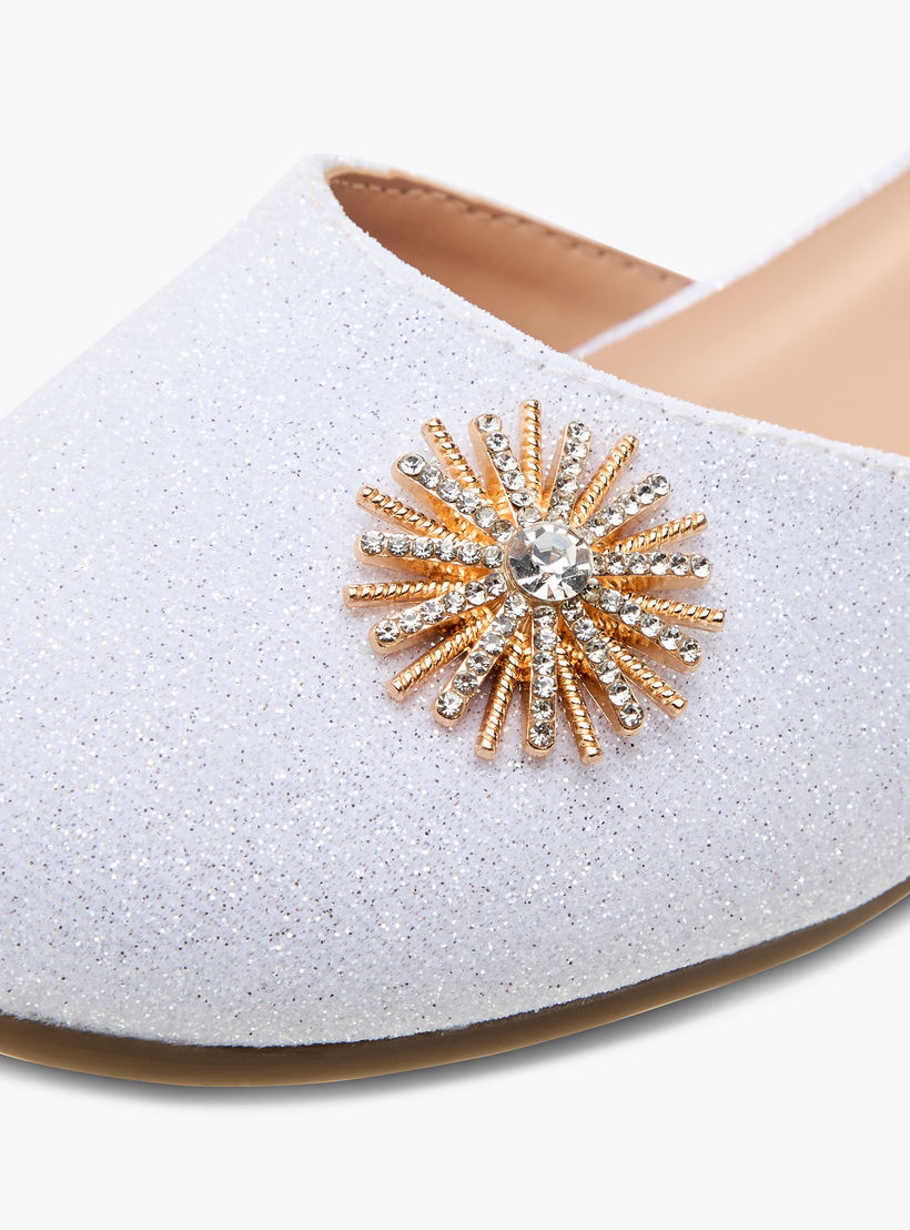 حذاء باليرينا مزين بشريط إغلاق لاصق من جونيورز-girls-shoes-sandals-image-6