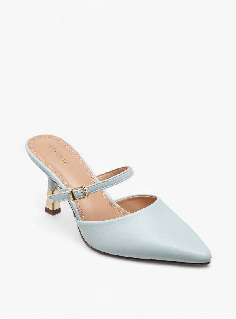 صندل سادة بحزام وكعب رفيع للنساء من سيليست-women-shoes-heels-image-2