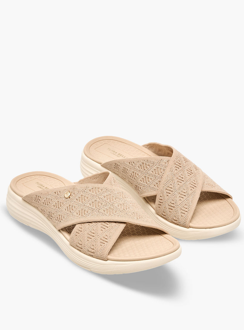 Flora Bella Women Textured Cross Strap Sandals-women-shoes-flats-sandals-image-1