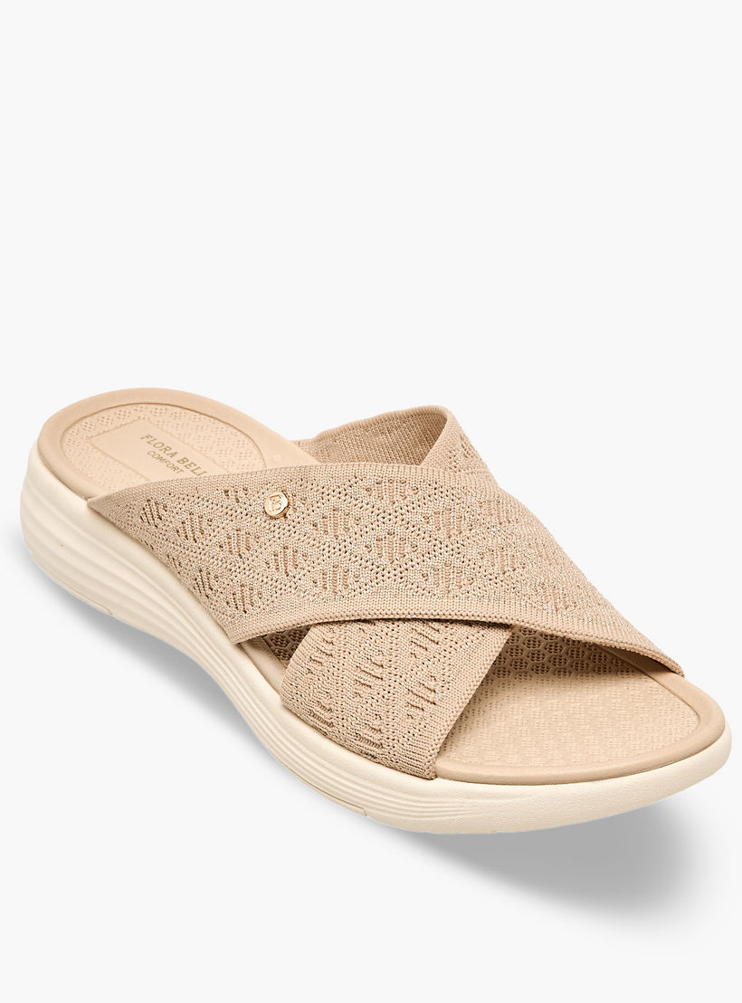 Flora Bella Women Textured Cross Strap Sandals-women-shoes-flats-sandals-image-2