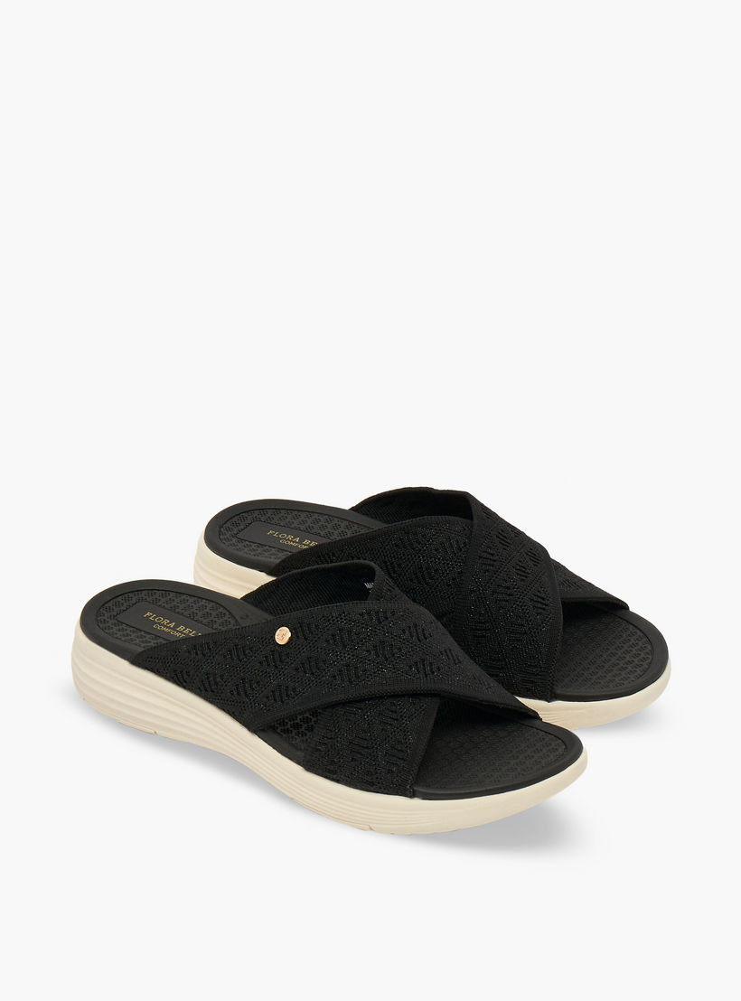 Flora Bella Women Textured Cross Strap Sandals-women-shoes-flats-sandals-image-1