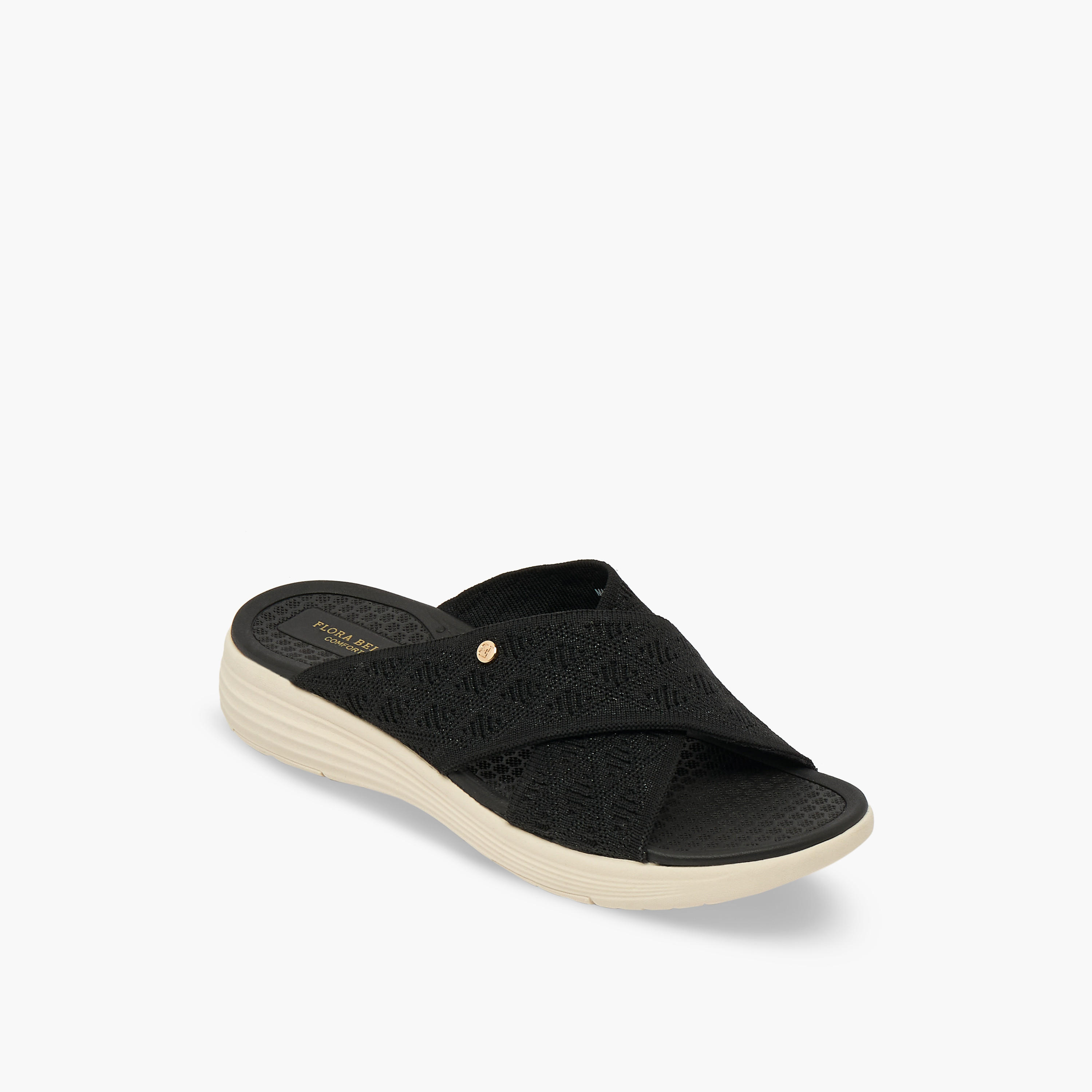 Flora Bella Women Textured Cross Strap Sandals-women-shoes-flats-sandals-image-2