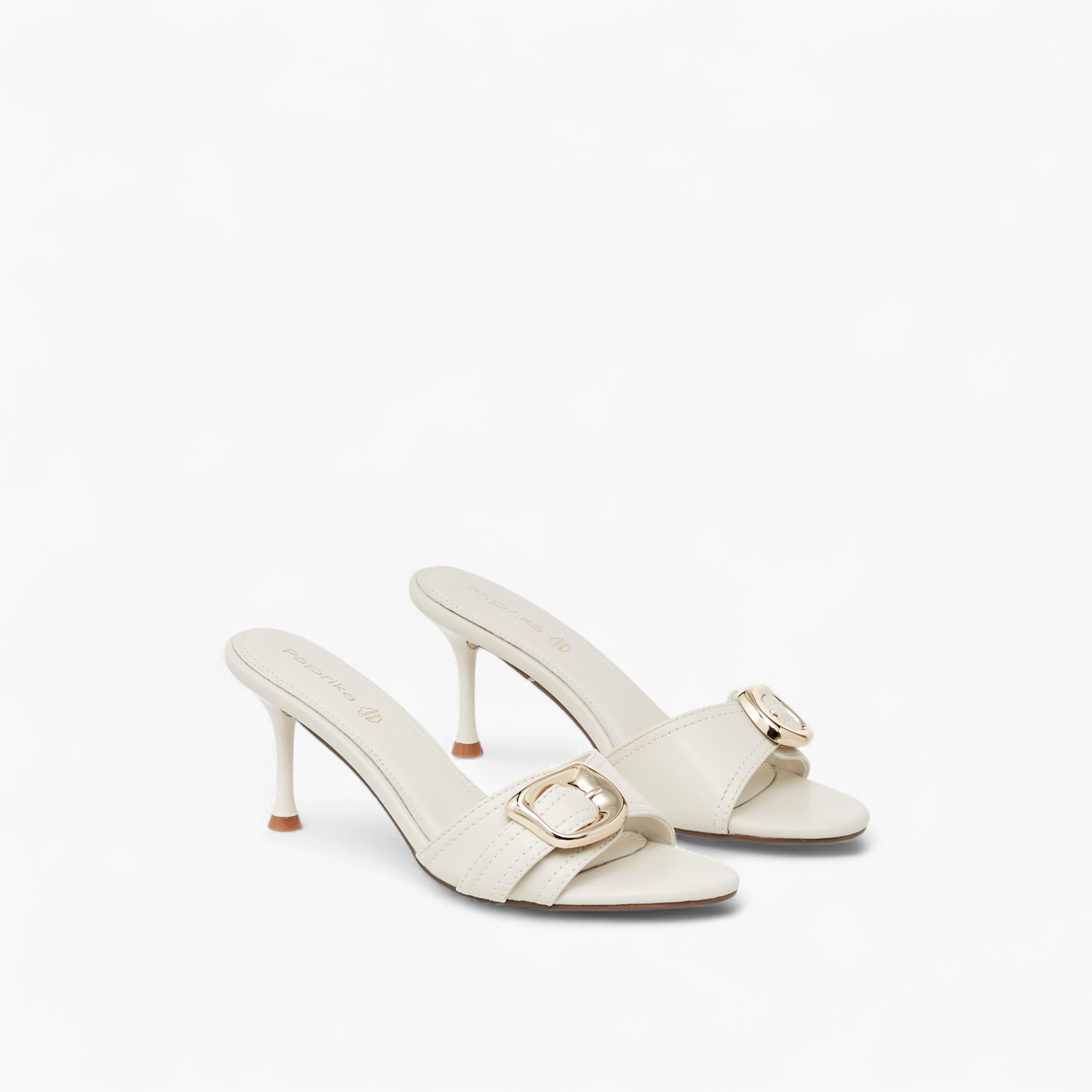 صندل بزينة فيونكة سهل الارتداء بكعب ستيليتو من بابريكا-women-shoes-sandals-heeled-image-1