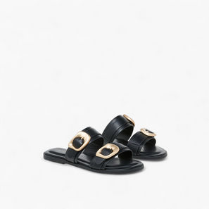 Paprika Solid Open Toe Sandals with Buckle Accent-women-shoes-sandals-image-1