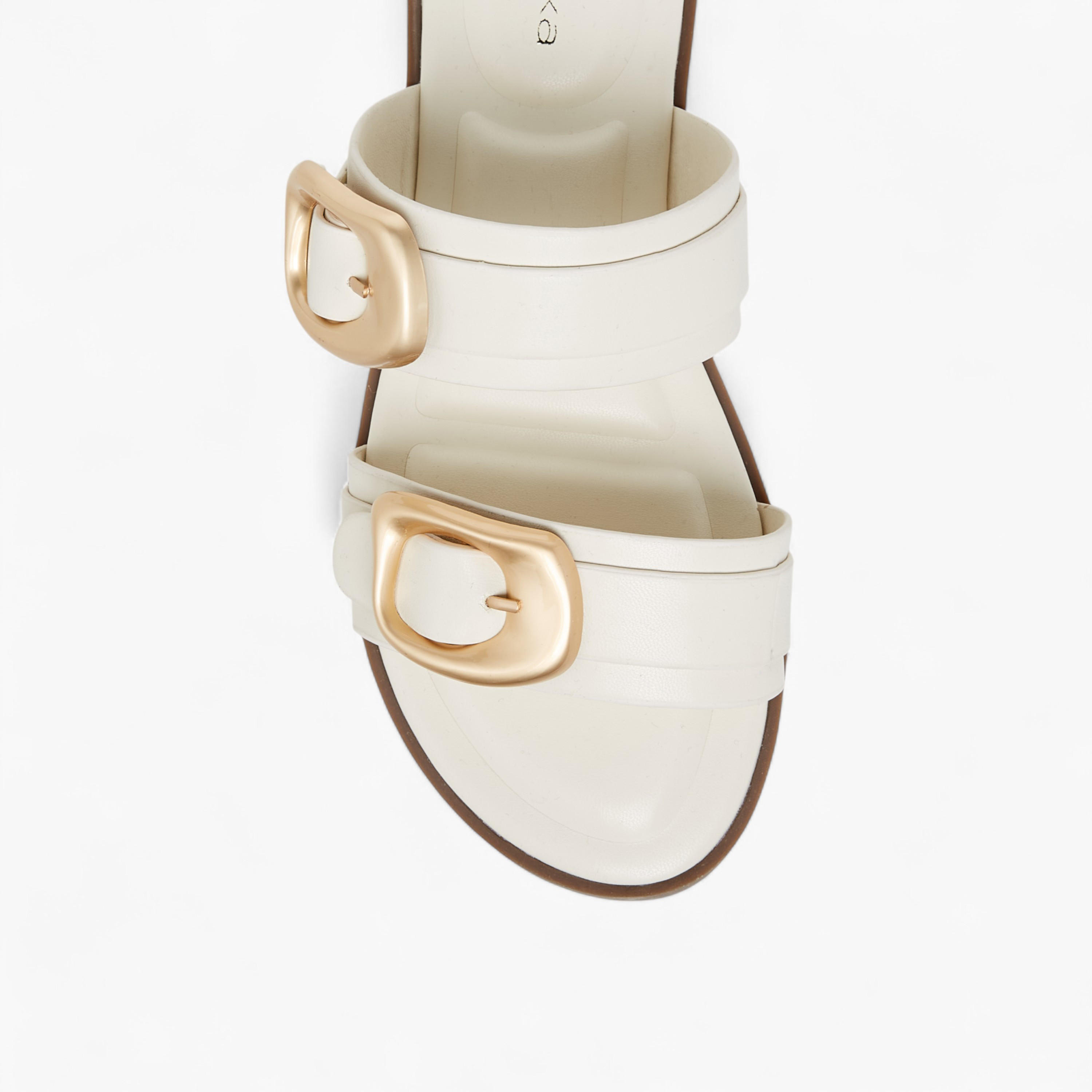 Paprika Solid Open Toe Sandals with Buckle Accent-women-shoes-flats-sandals-image-4