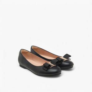 Little Missy Bow Accent Slip-On Ballerina Shoes-girls-shoes-ballerinas-image-1