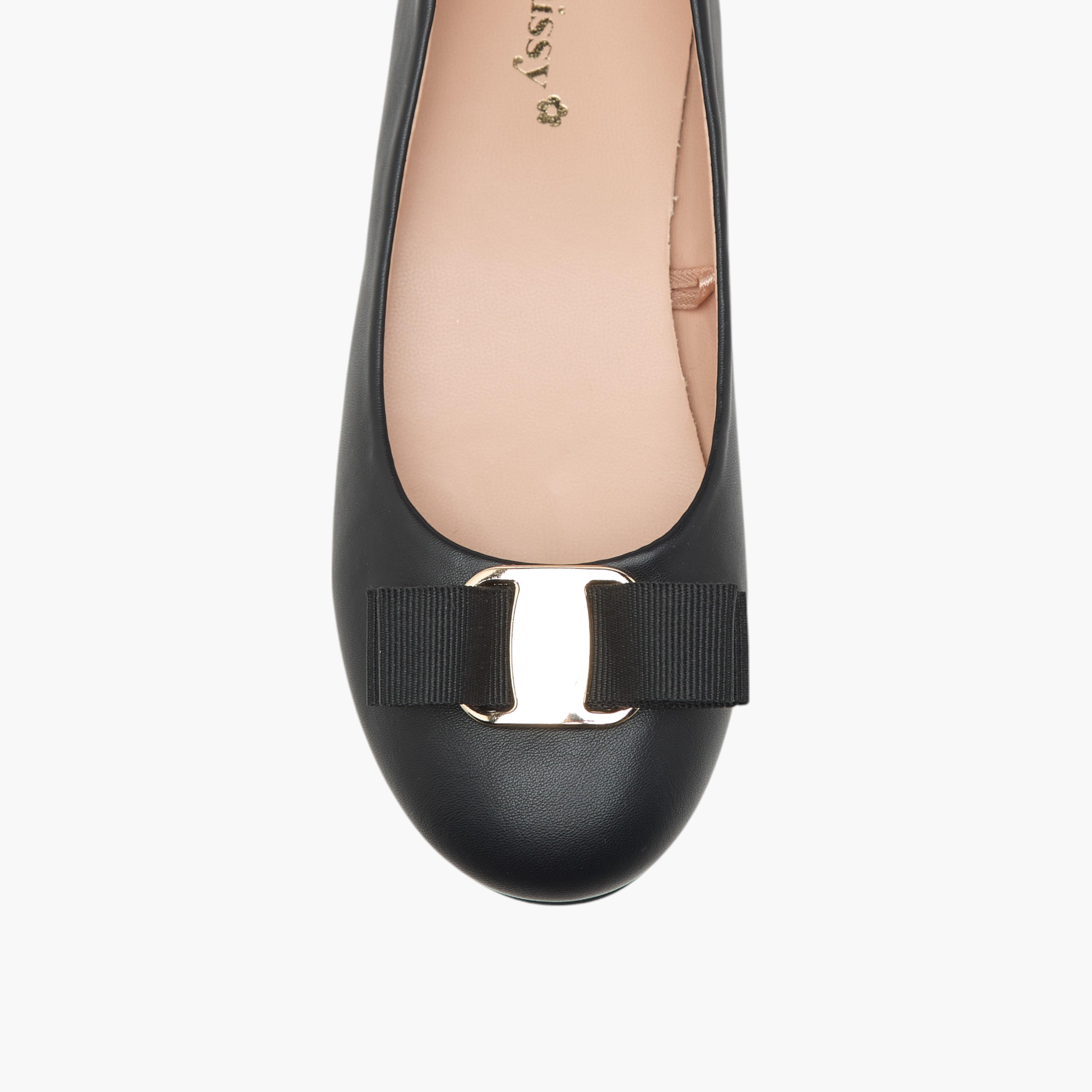 Little Missy Bow Accent Slip-On Ballerina Shoes-girls-shoes-ballerinas-image-4