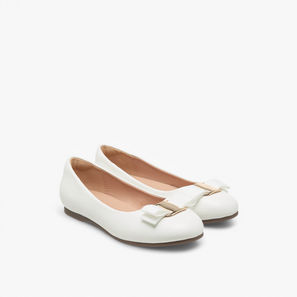 Little Missy Bow Accent Slip-On Ballerina Shoes-girls-shoes-ballerinas-image-1