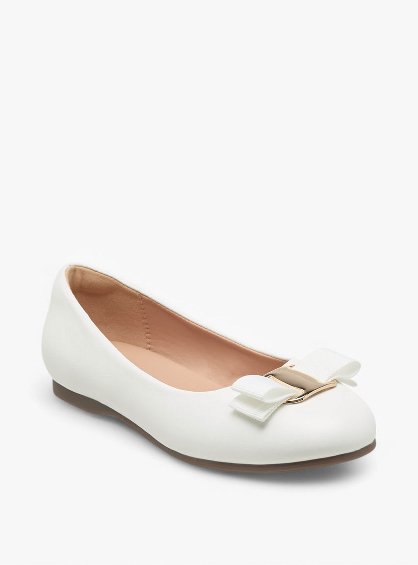 Little Missy Bow Accent Slip-On Ballerina Shoes-girls-shoes-ballerinas-image-2