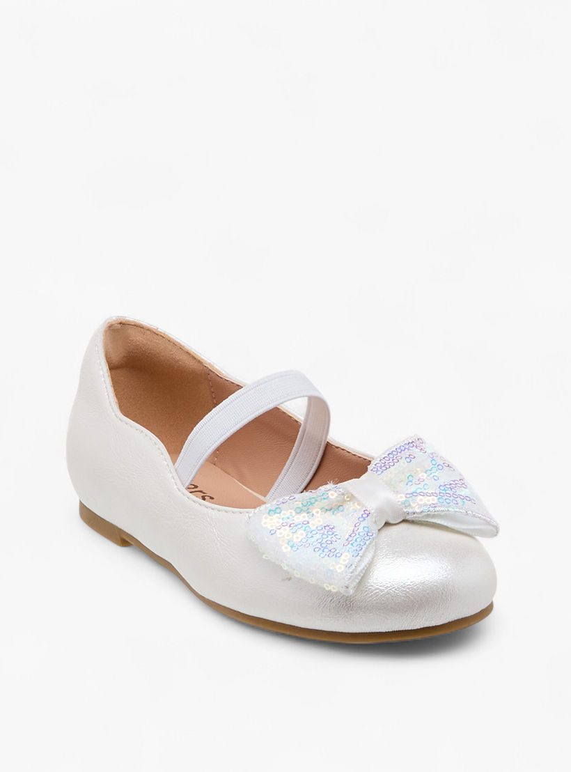 Juniors Bow Accent Ballerina Shoes with Elastic Closure-girls-shoes-ballerinas-image-2