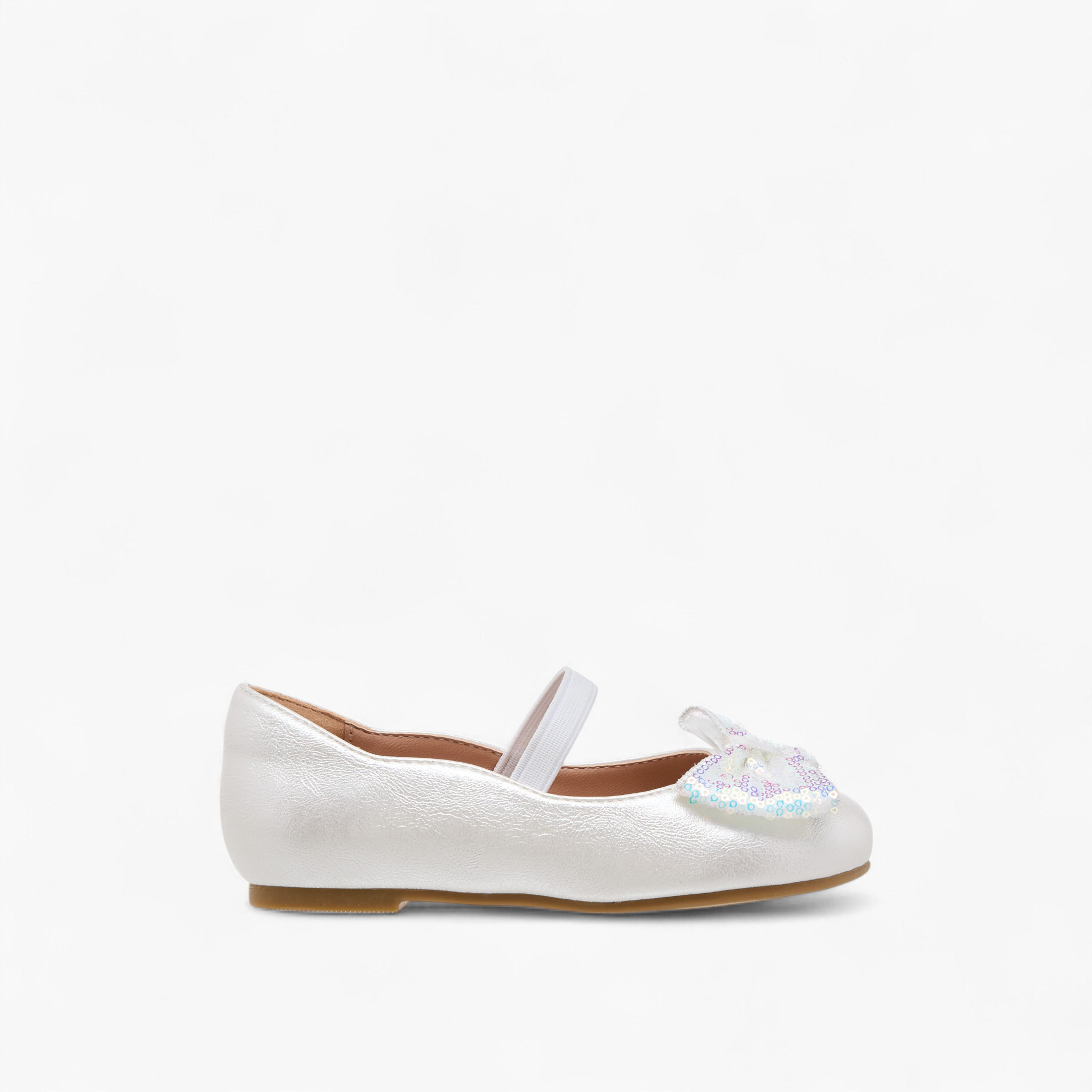 Juniors Bow Accent Ballerina Shoes with Elastic Closure-girls-shoes-ballerinas-image-3