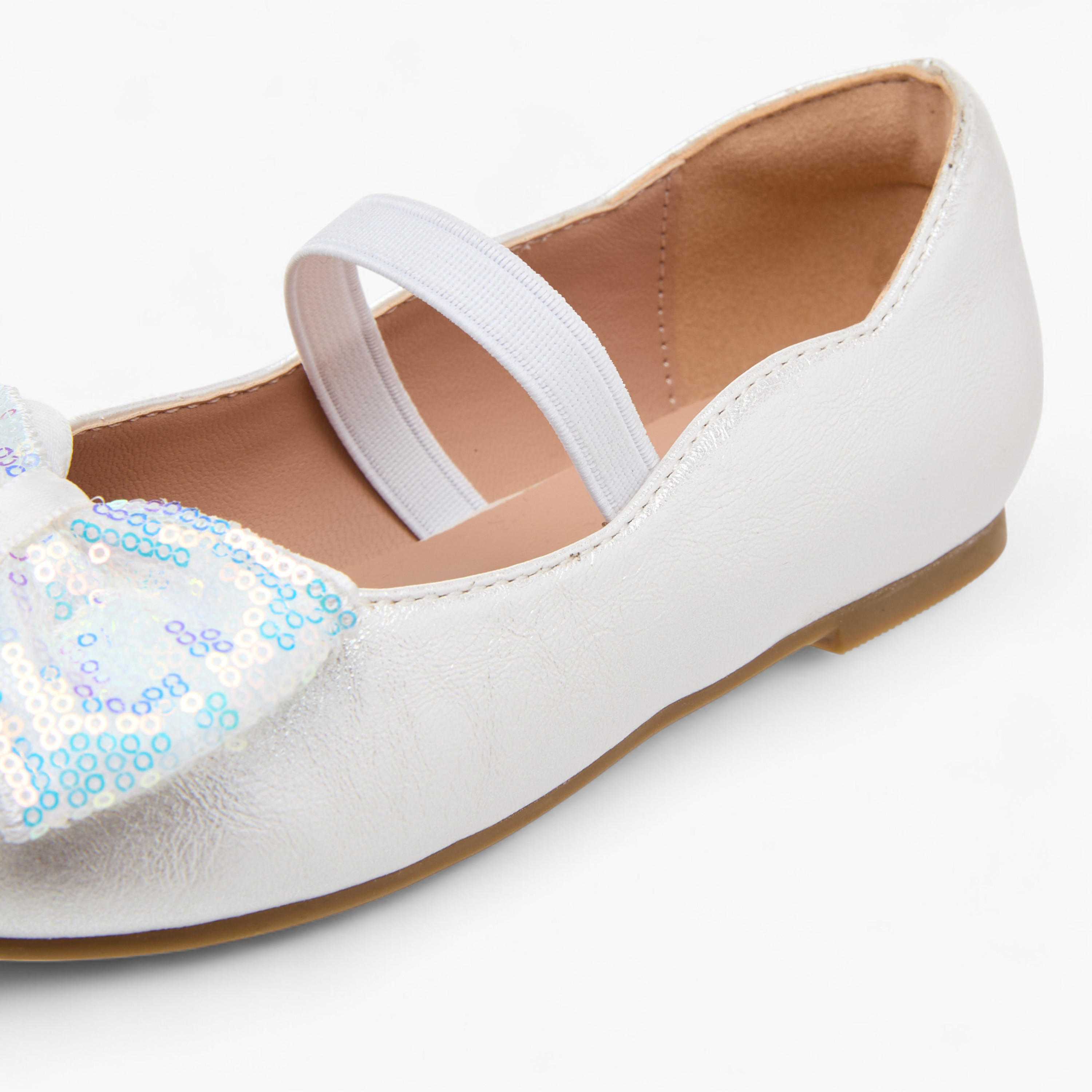 Juniors Bow Accent Ballerina Shoes with Elastic Closure-girls-shoes-ballerinas-image-6