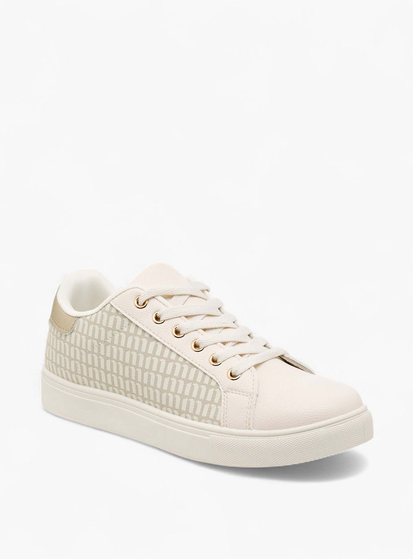 Missy Monogram Print Sneakers with Lace-Up Closure-women-shoes-sneakers-image-2