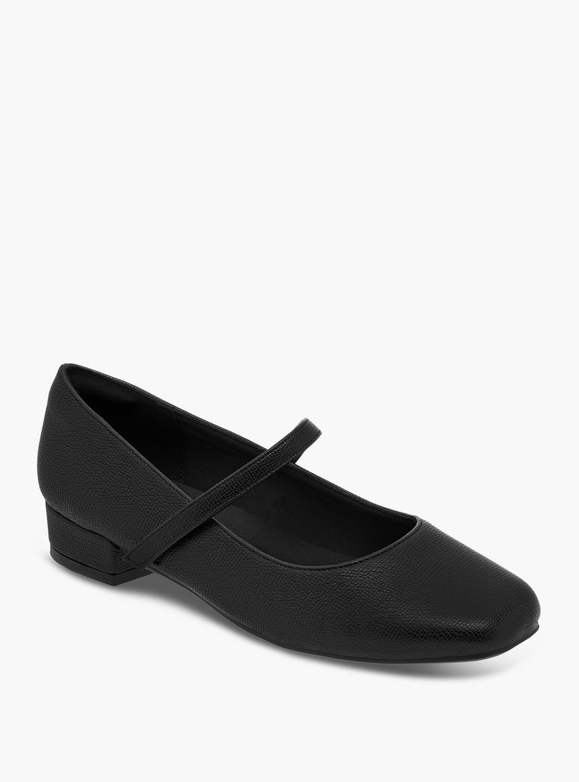 Le Confort Textured Mary Jane Shoes with Hook and Loop Closure-women-shoes-heels-image-2