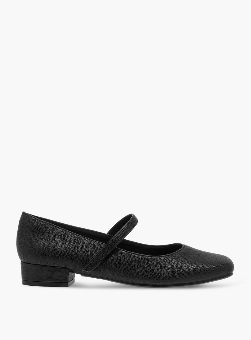Le Confort Textured Mary Jane Shoes with Hook and Loop Closure-women-shoes-heels-image-3