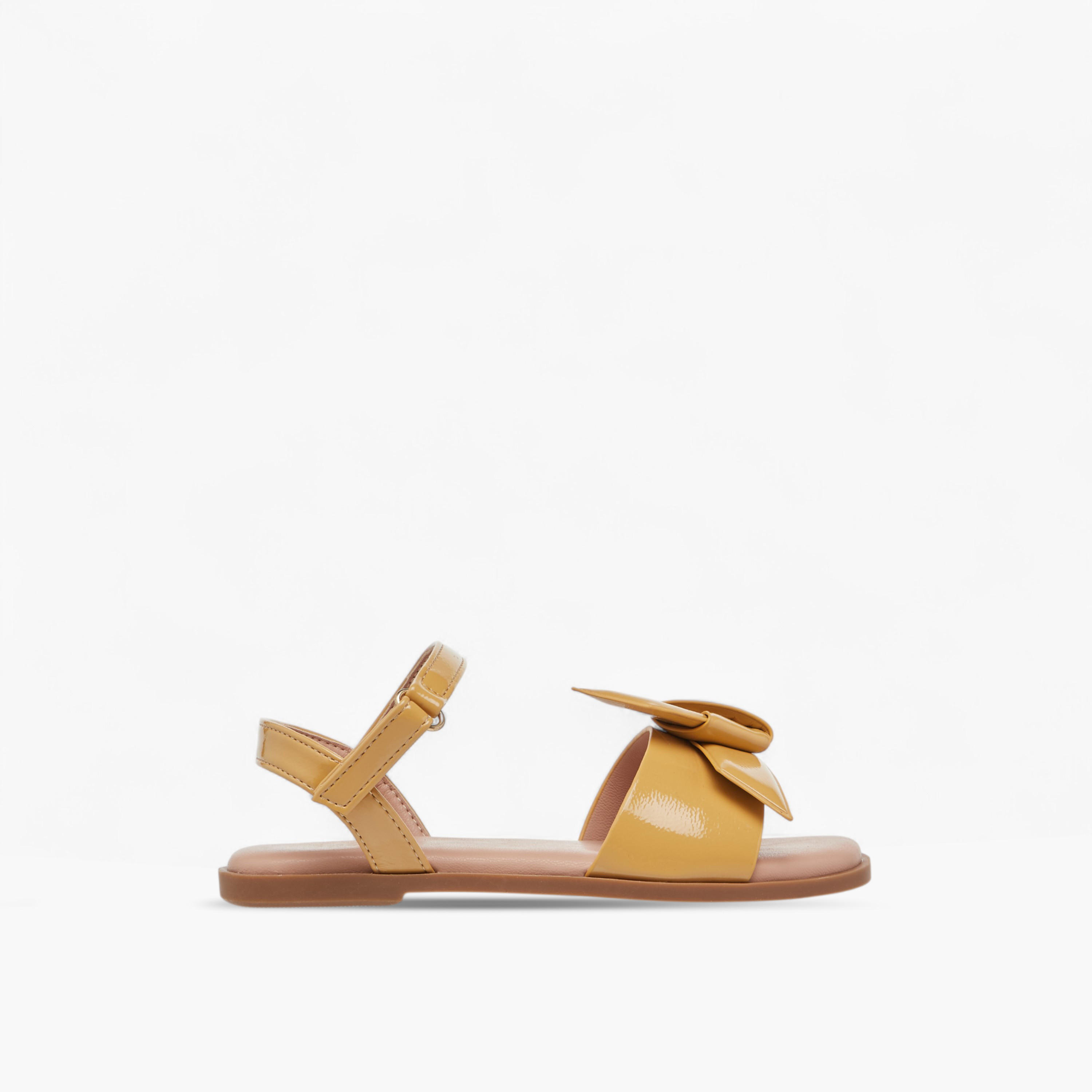 Little Missy Bow Accent Sandals with Hook and Loop Closure-girls-shoes-sandals-image-2