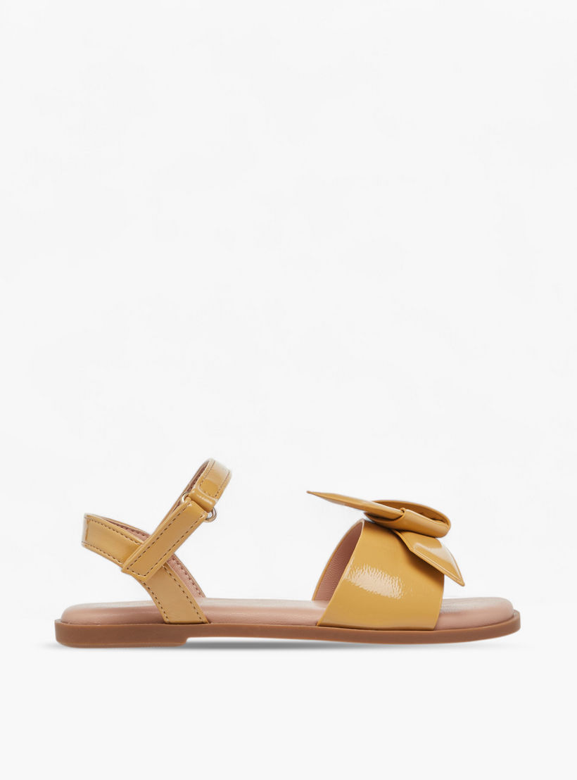Little Missy Bow Accent Sandals with Hook and Loop Closure-girls-shoes-sandals-image-2