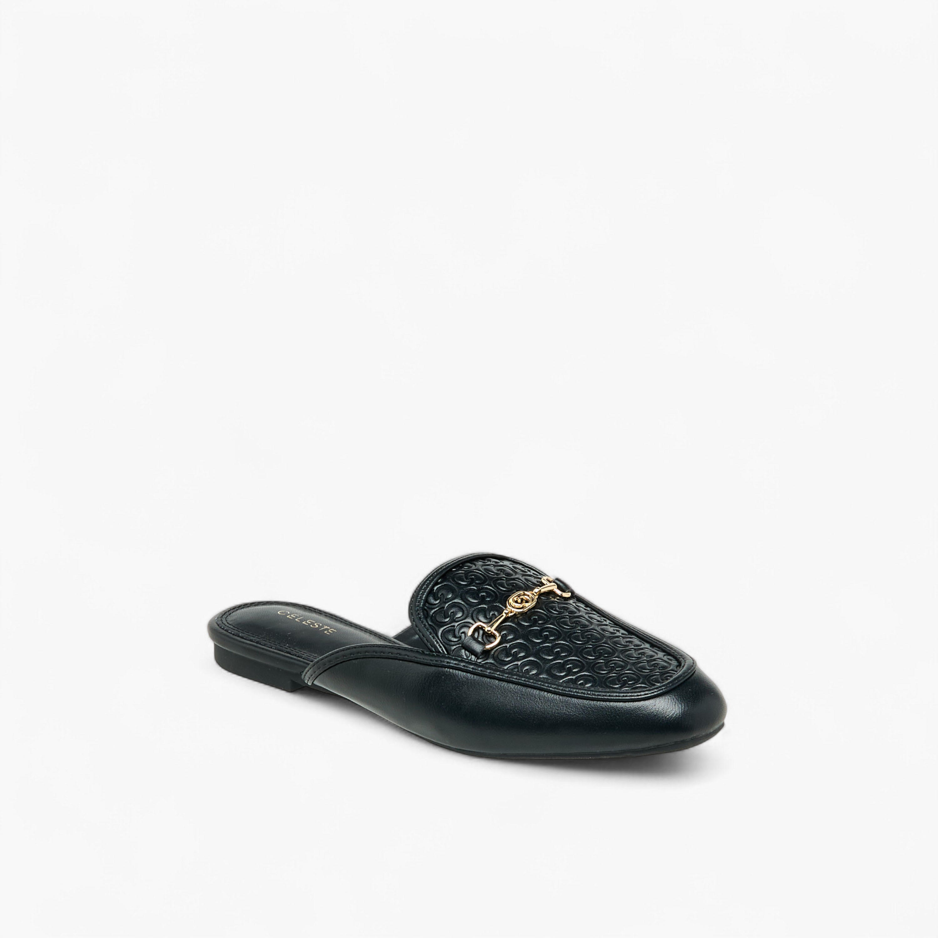 حذاء ميول بنقوش مونوجرام للنساء من سيليست-women-shoes-flats-mules-image-2