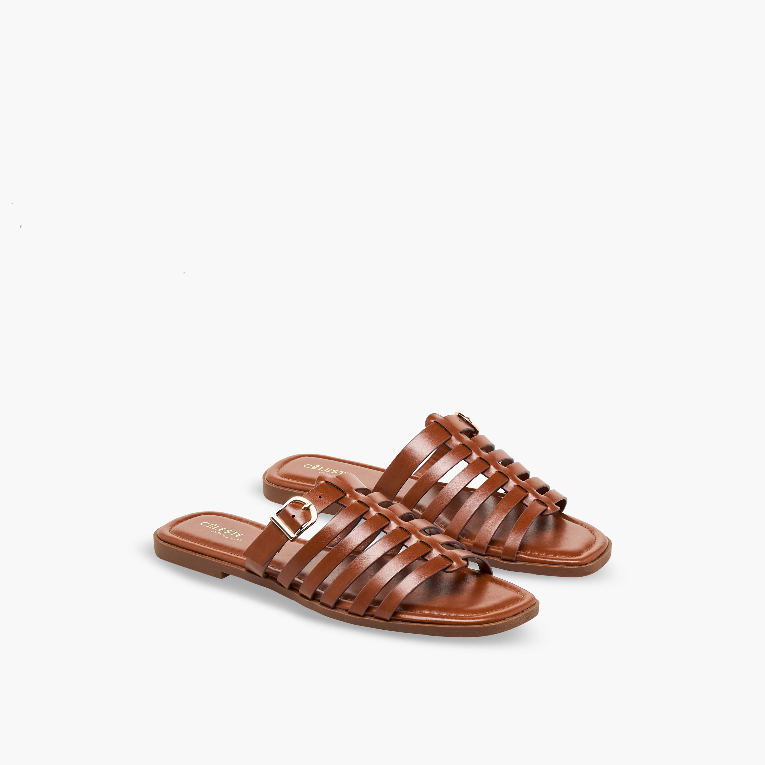 صندل سهل الارتداء مزين بإبزيم للنساء من سيليست-women-shoes-sandals-flats-image-1