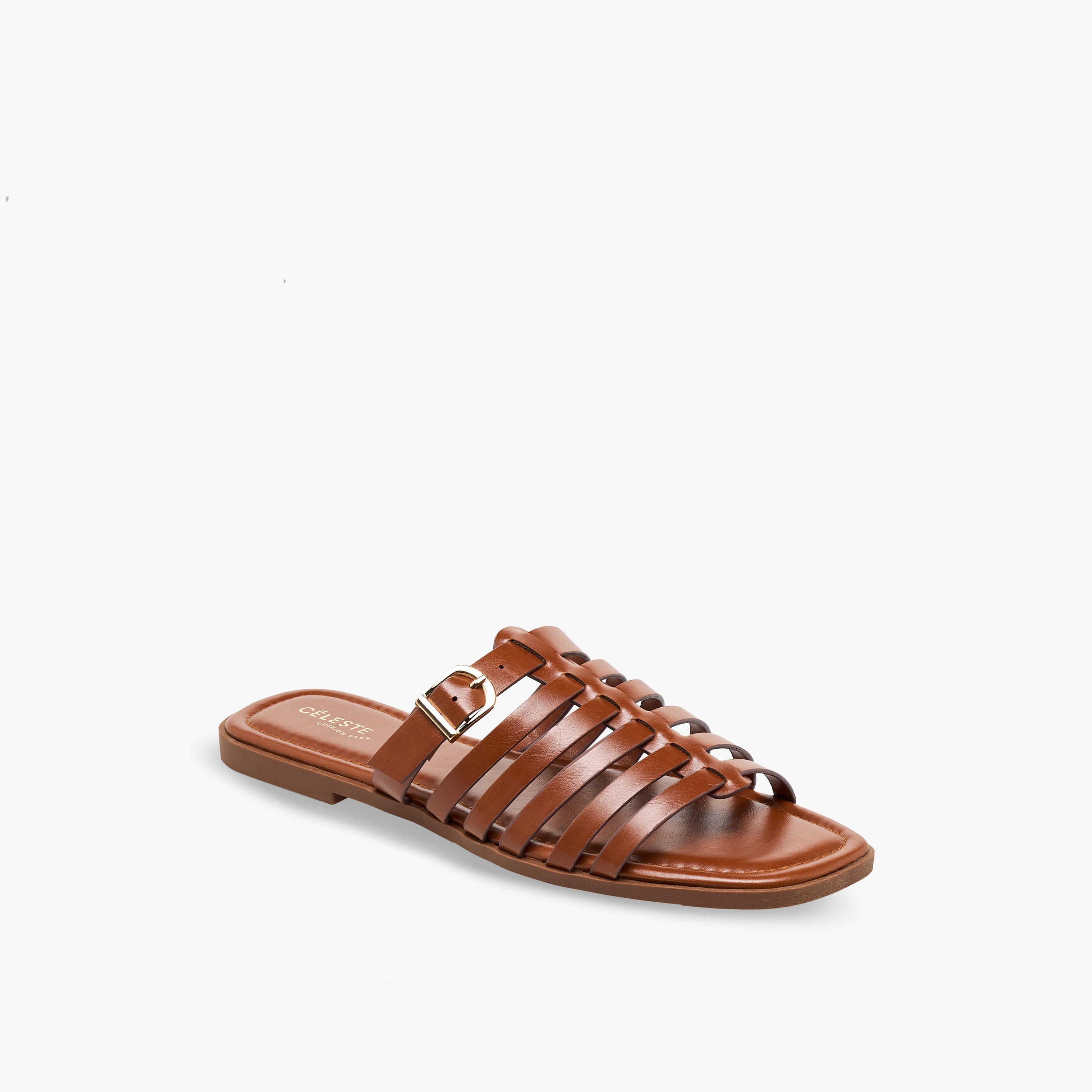 صندل سهل الارتداء مزين بإبزيم للنساء من سيليست-women-shoes-sandals-flats-image-2