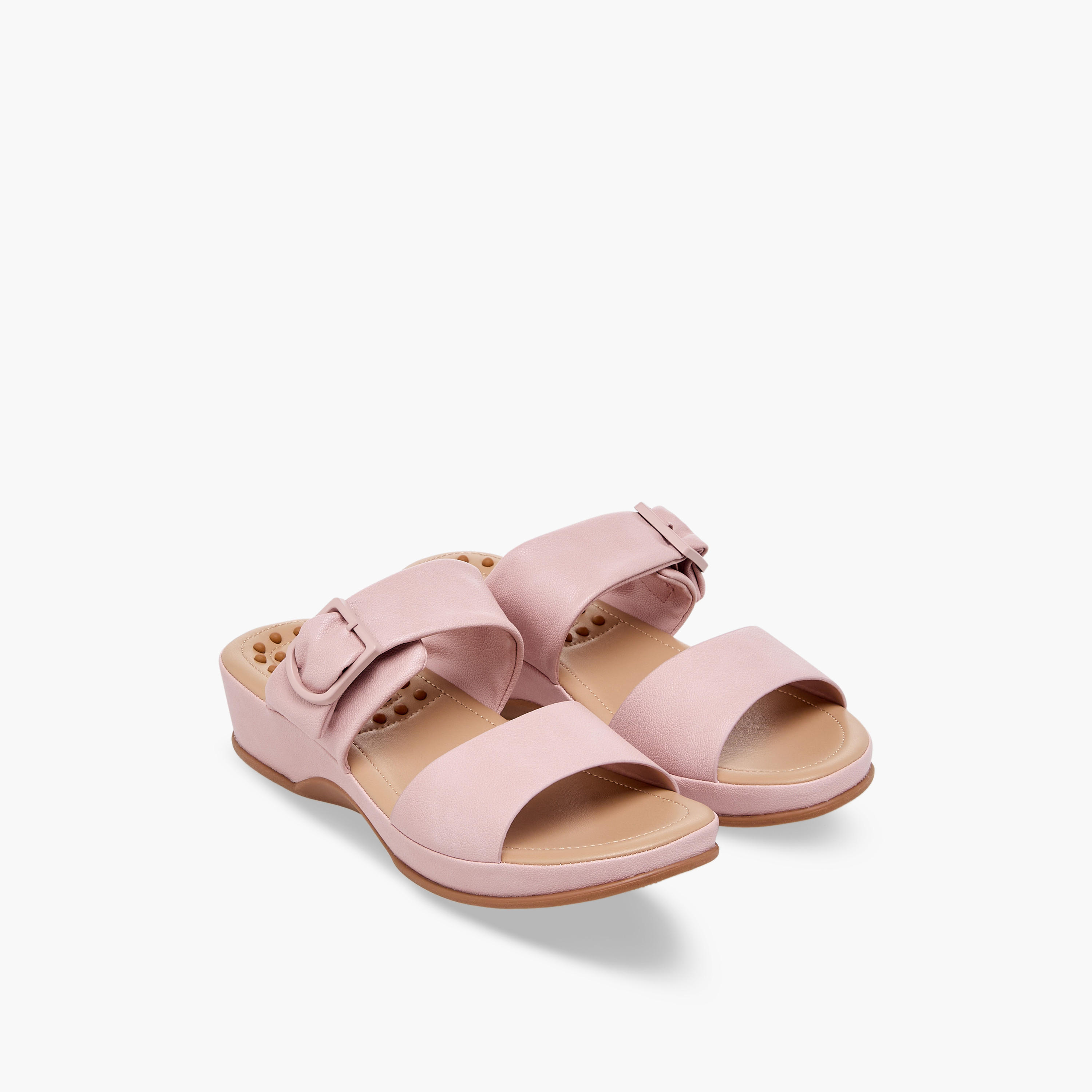 صندل بكعب ويدج وإبزيم للنساء من لو كونفورت-women-shoes-sandals-heeled-image-1