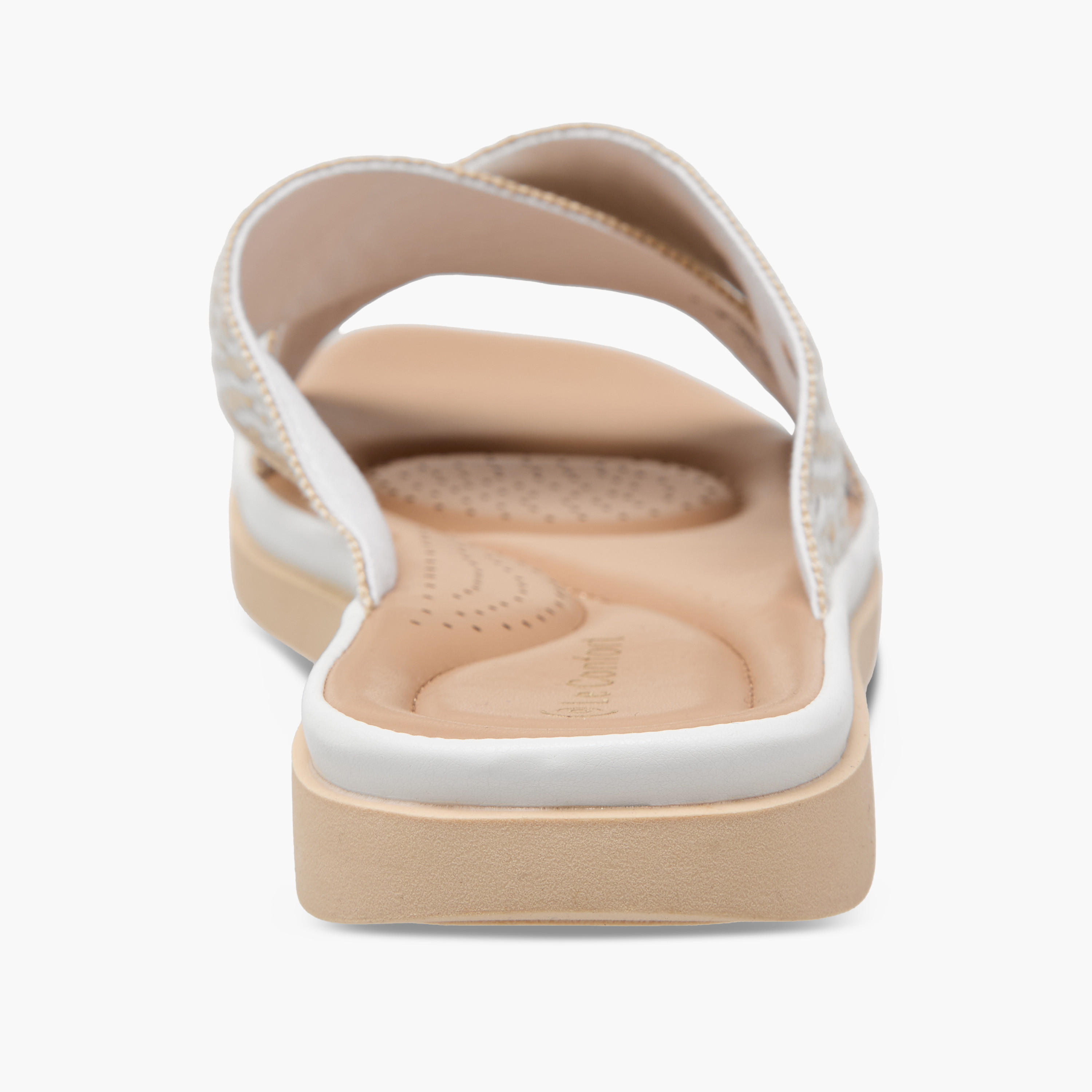 Le Confort Women Textured Cross Strap Comfort Sandals-women-shoes-flats-sandals-image-5