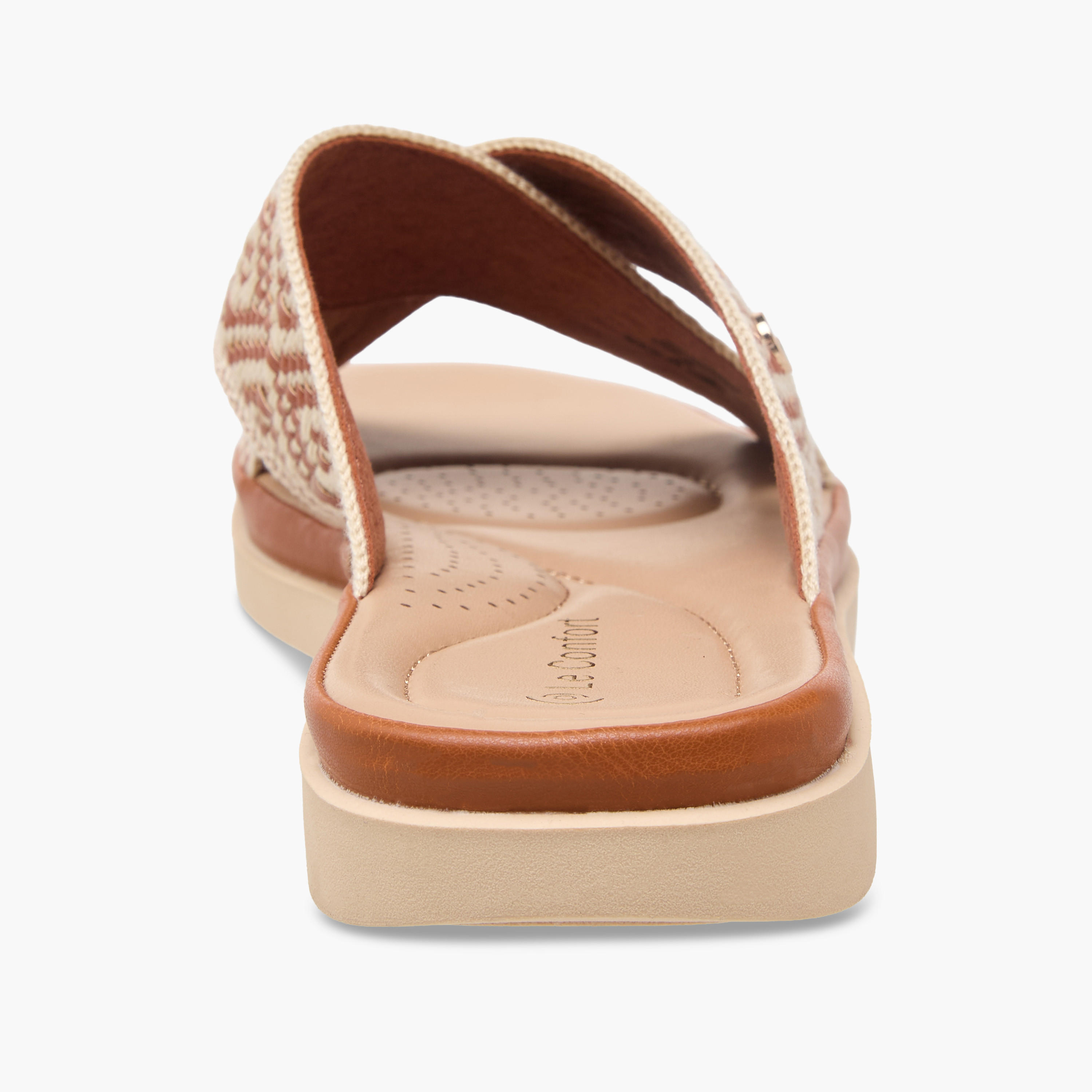 Le Confort Women Textured Cross Strap Comfort Sandals-women-shoes-flats-sandals-image-5