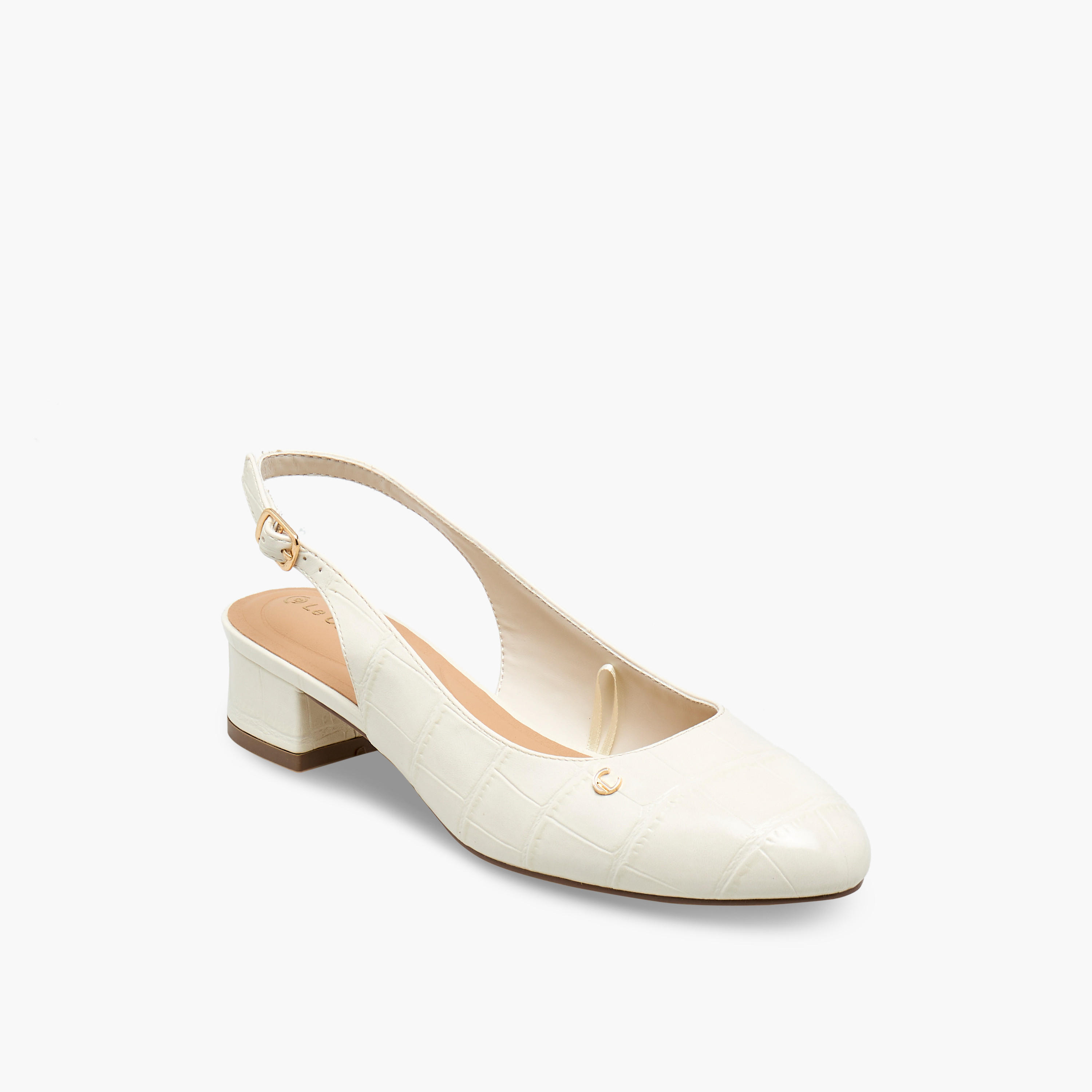 Le Confort Women Textured Block Heel Shoes-women-shoes-sandals-heeled-image-2