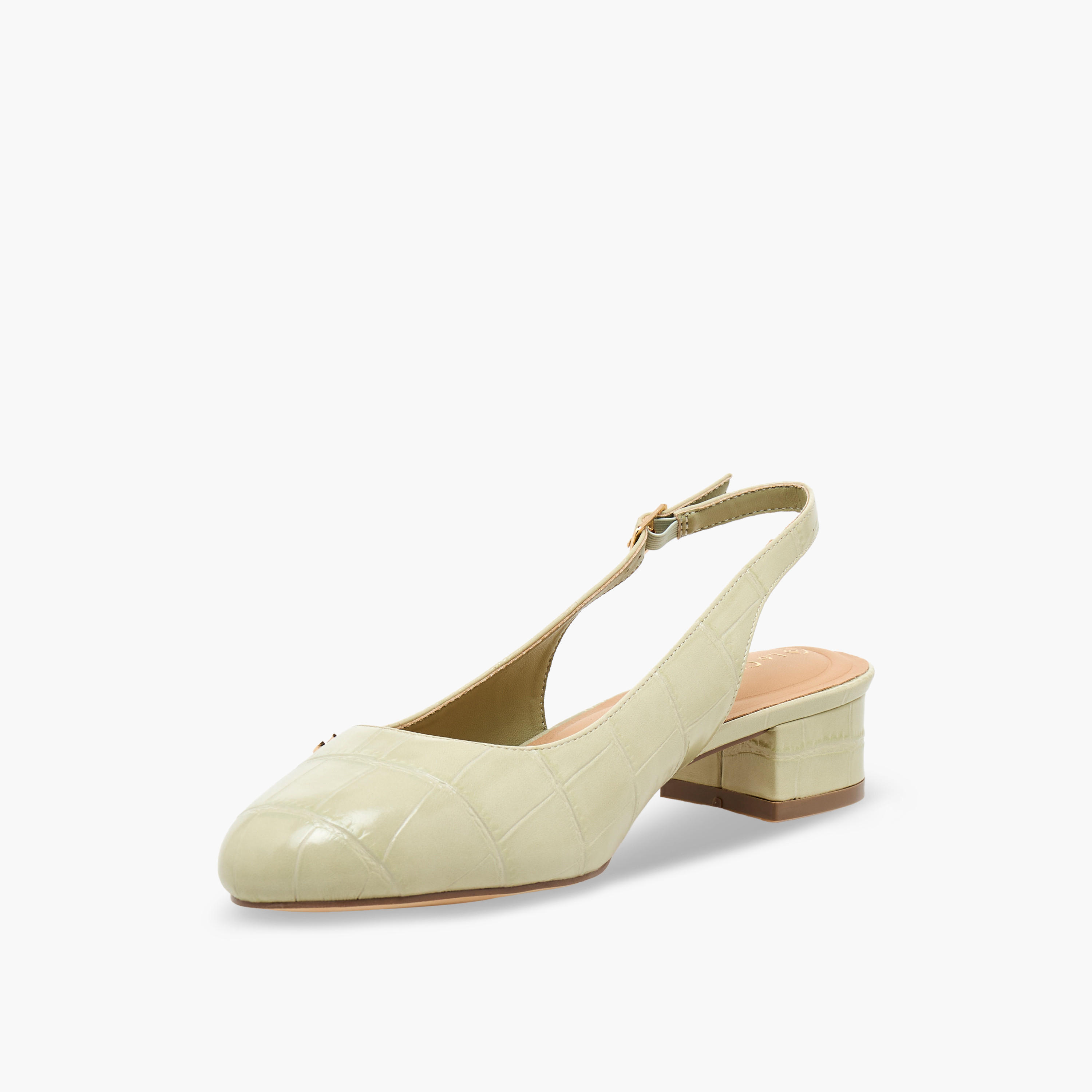 حذاء بكعب سميك وملمس بارز للنساء من لو كونفورت-women-shoes-sandals-heeled-image-4