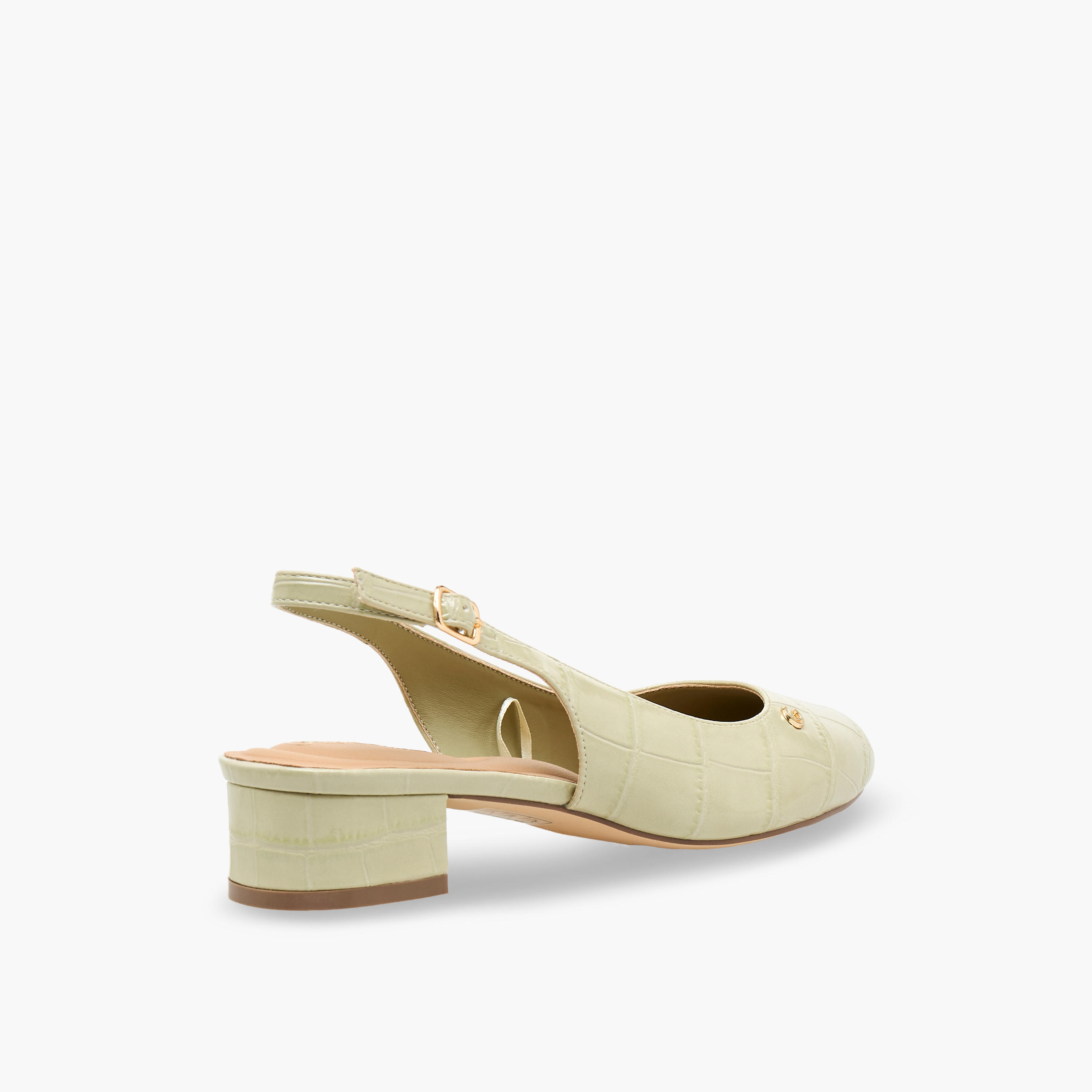 حذاء بكعب سميك وملمس بارز للنساء من لو كونفورت-women-shoes-sandals-heeled-image-5