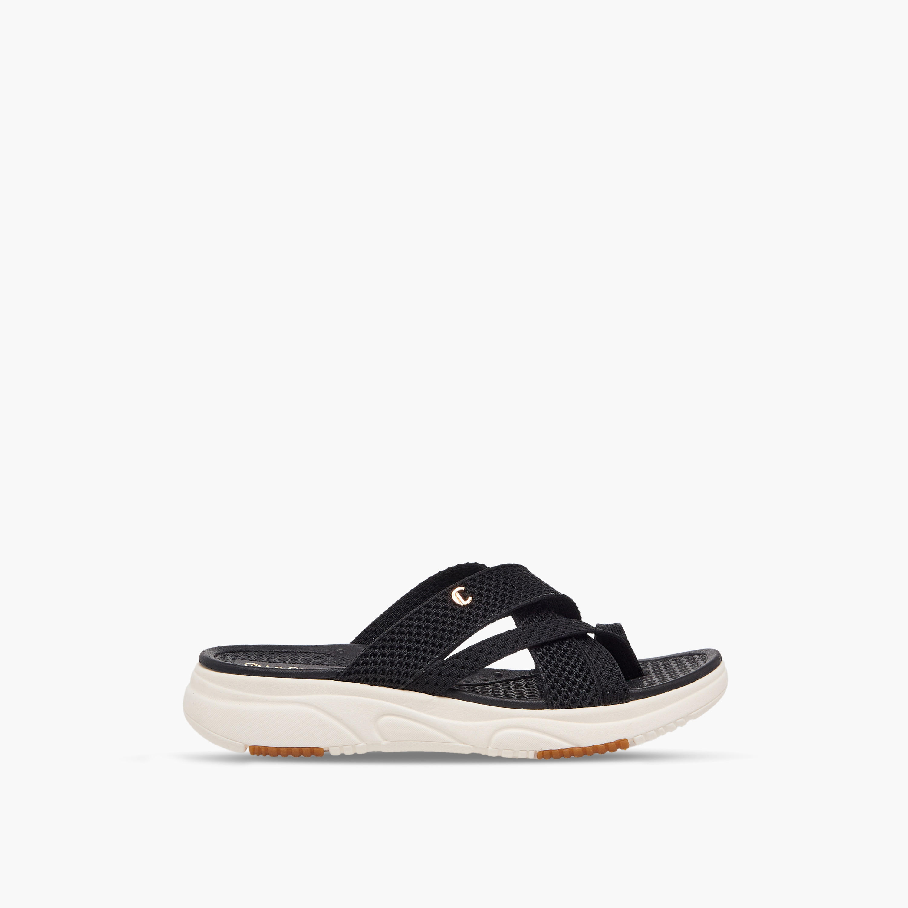 Le Confort Women Textured Slip-On Sandals-women-shoes-sandals-flats-image-3