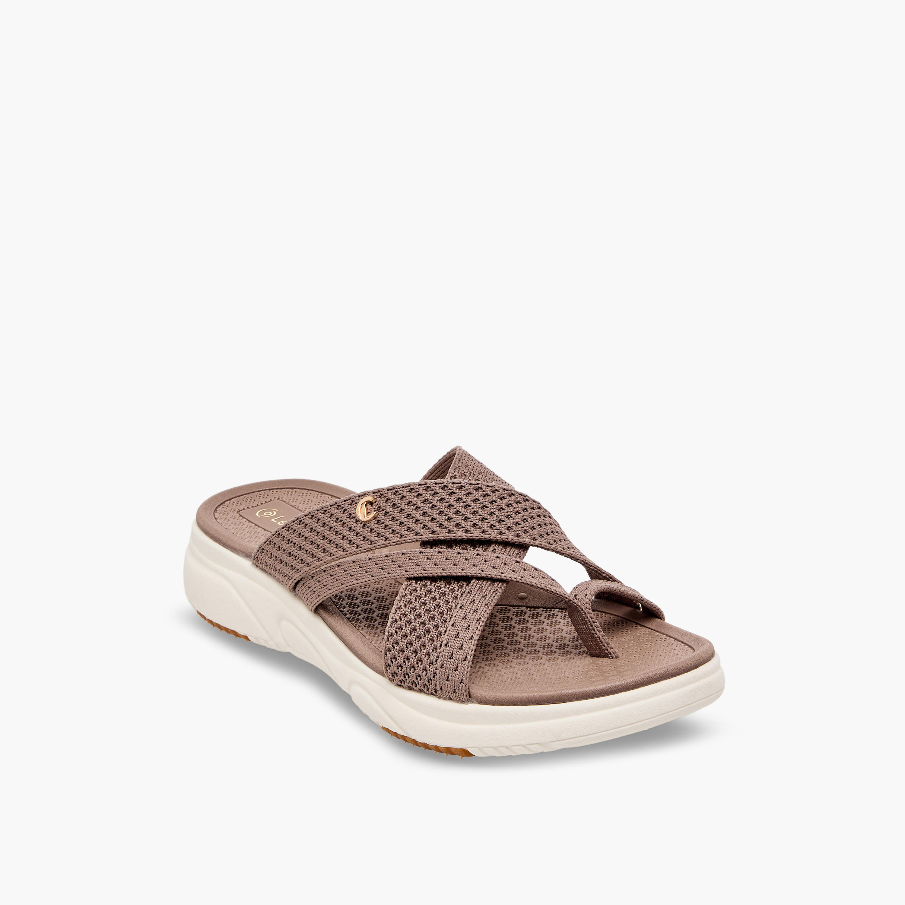 صندل سهل الارتداء بارز الملمس للنساء من لو كونفورت-women-shoes-sandals-flats-image-2