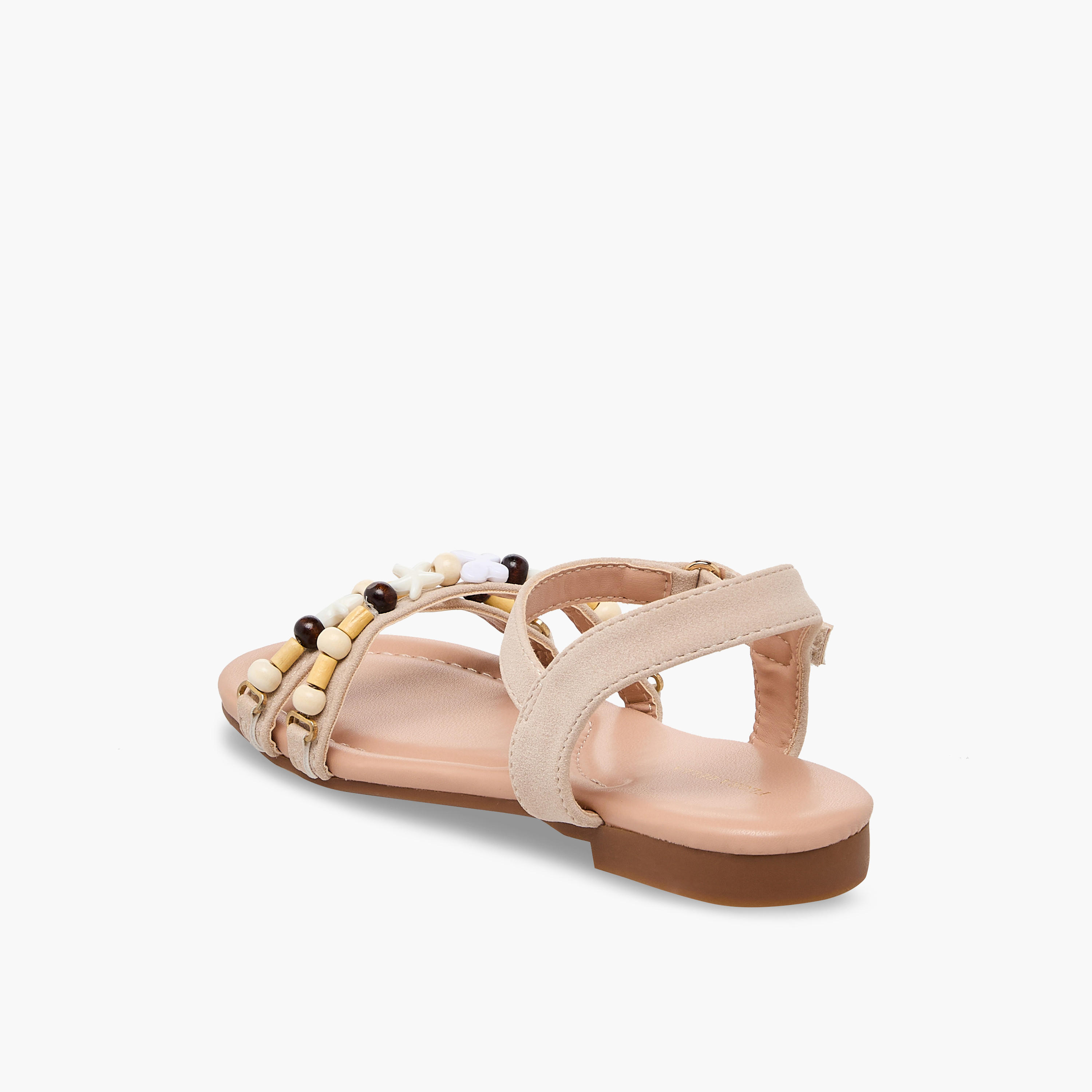 صندل للبنات بشريط إغلاق لاصق وتزيينات خرز من فلورا بيلا-girls-shoes-sandals-image-5