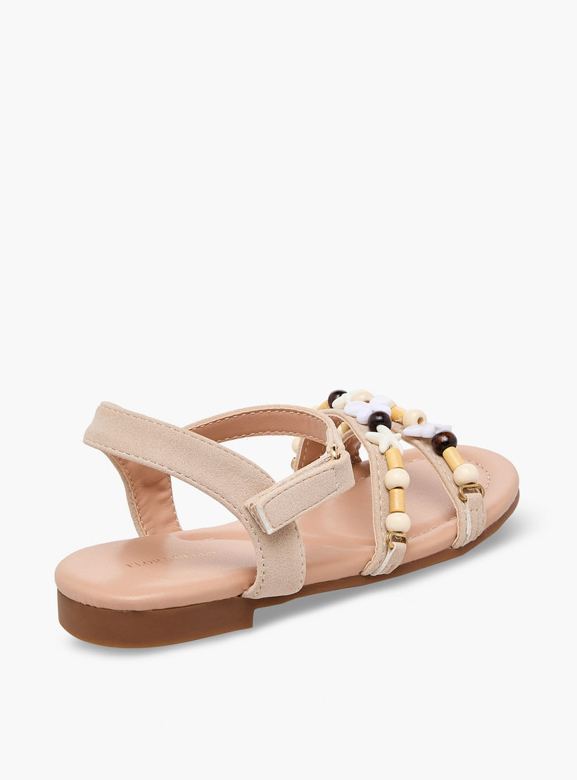 صندل للبنات بشريط إغلاق لاصق وتزيينات خرز من فلورا بيلا-girls-shoes-sandals-image-6