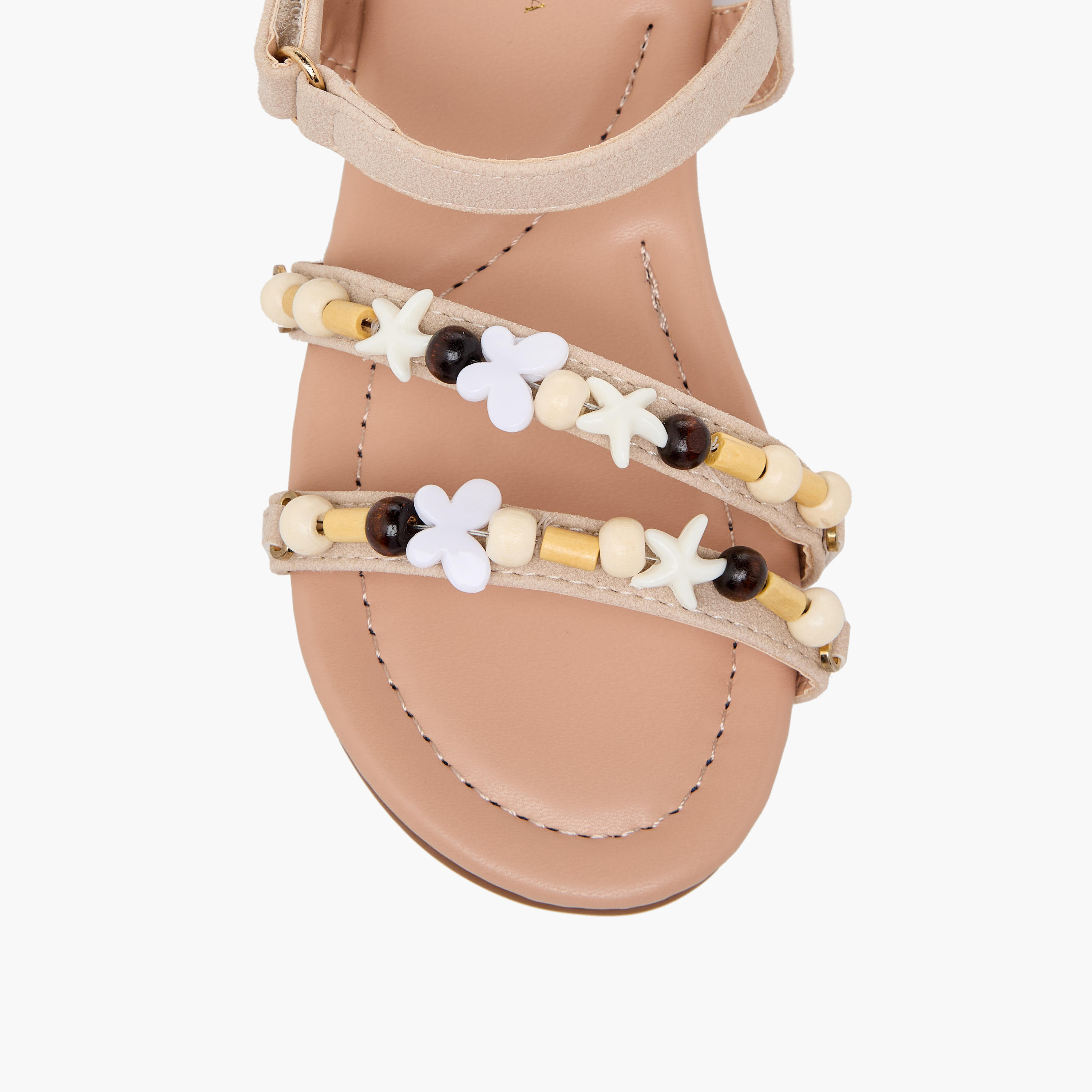 صندل للبنات بشريط إغلاق لاصق وتزيينات خرز من فلورا بيلا-girls-shoes-sandals-image-7