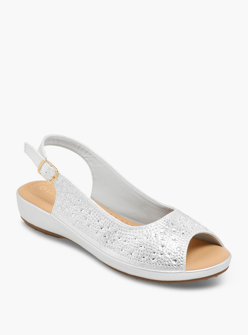 Le Confort Women Embellished Sandals-women-shoes-sandals-heeled-image-2