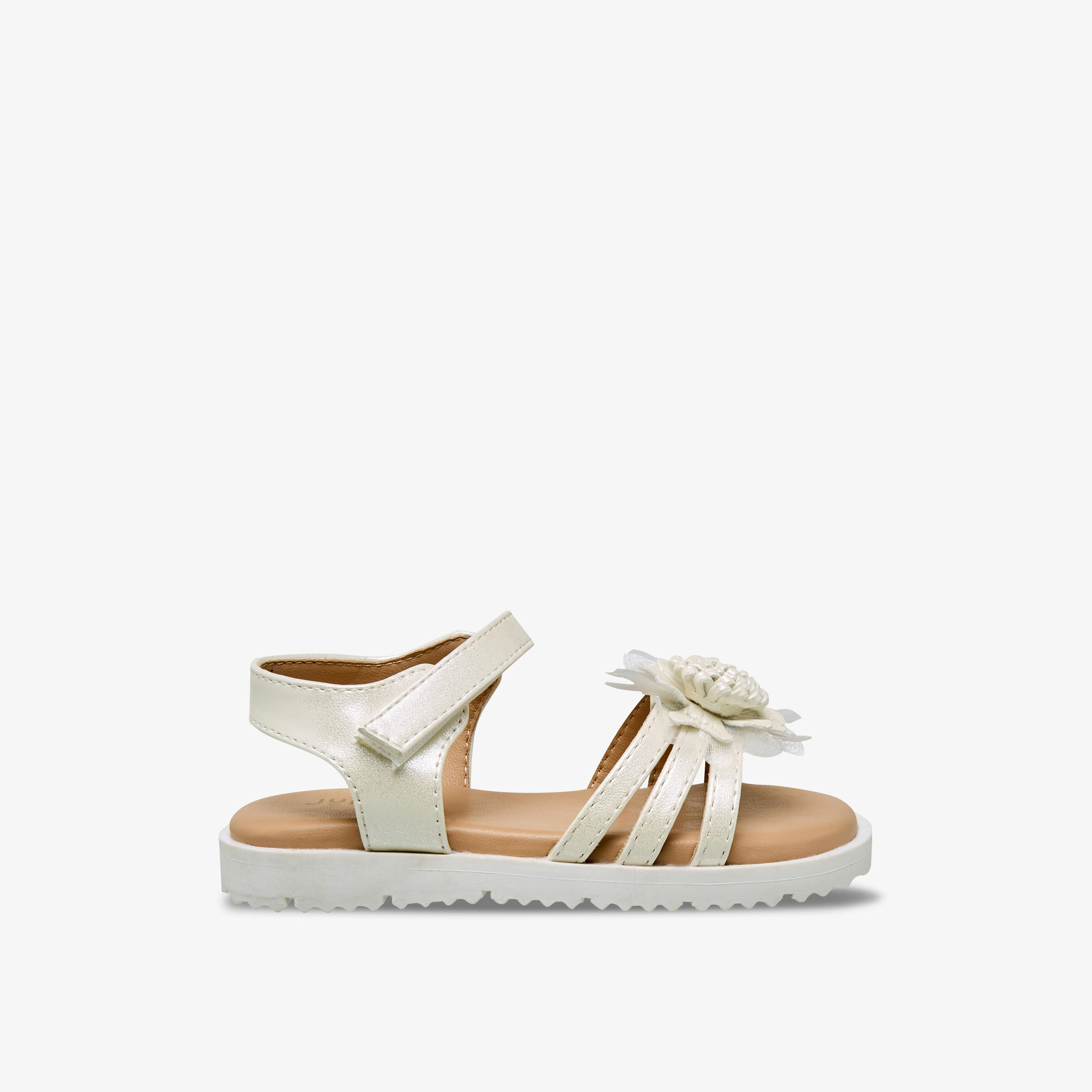 صندل مزين بالزهور بشريط إغلاق لاصق للبنات من جونيورز-girls-shoes-sandals-image-2