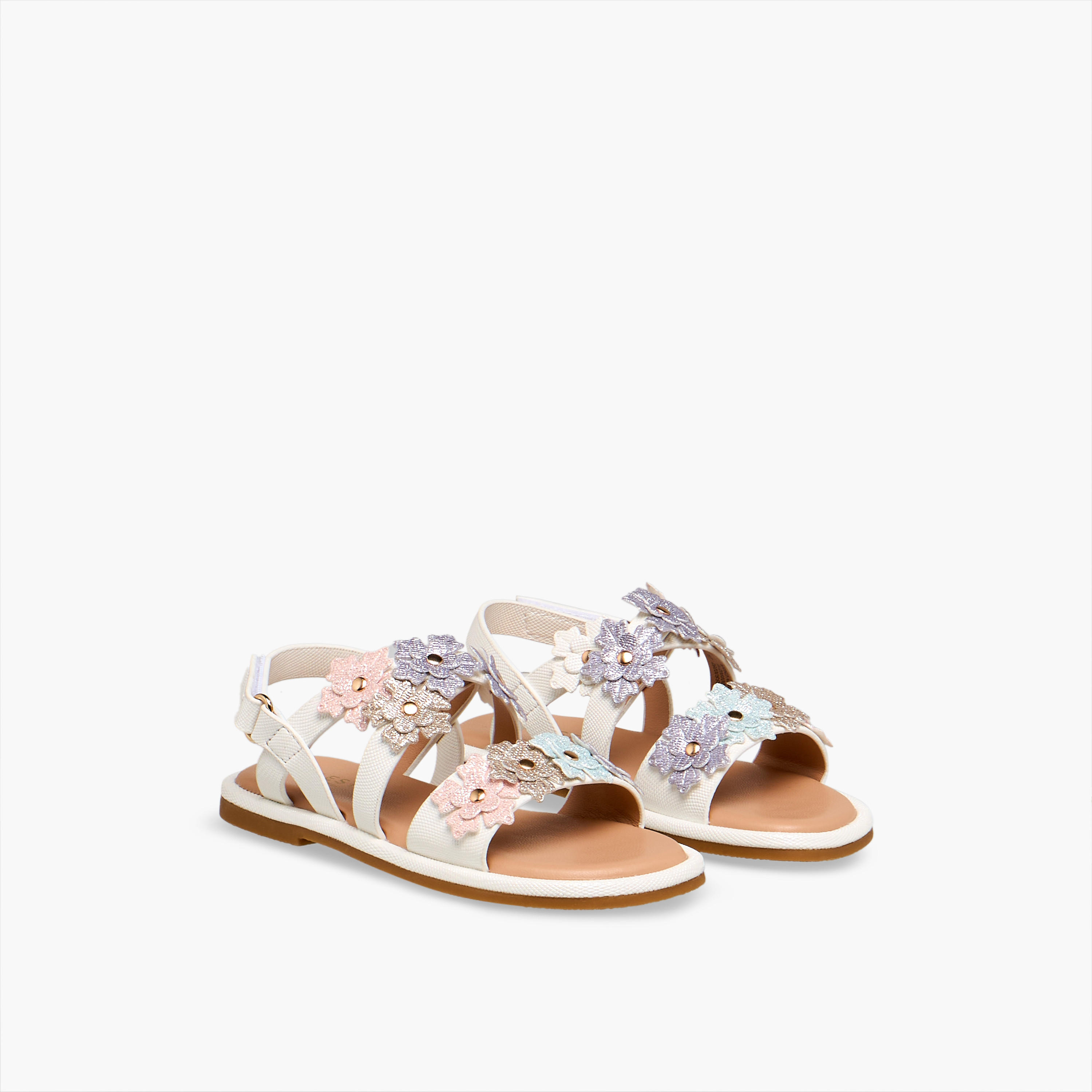 Celeste Girls Hook and Loop Strap Sandals-girls-shoes-sandals-image-1