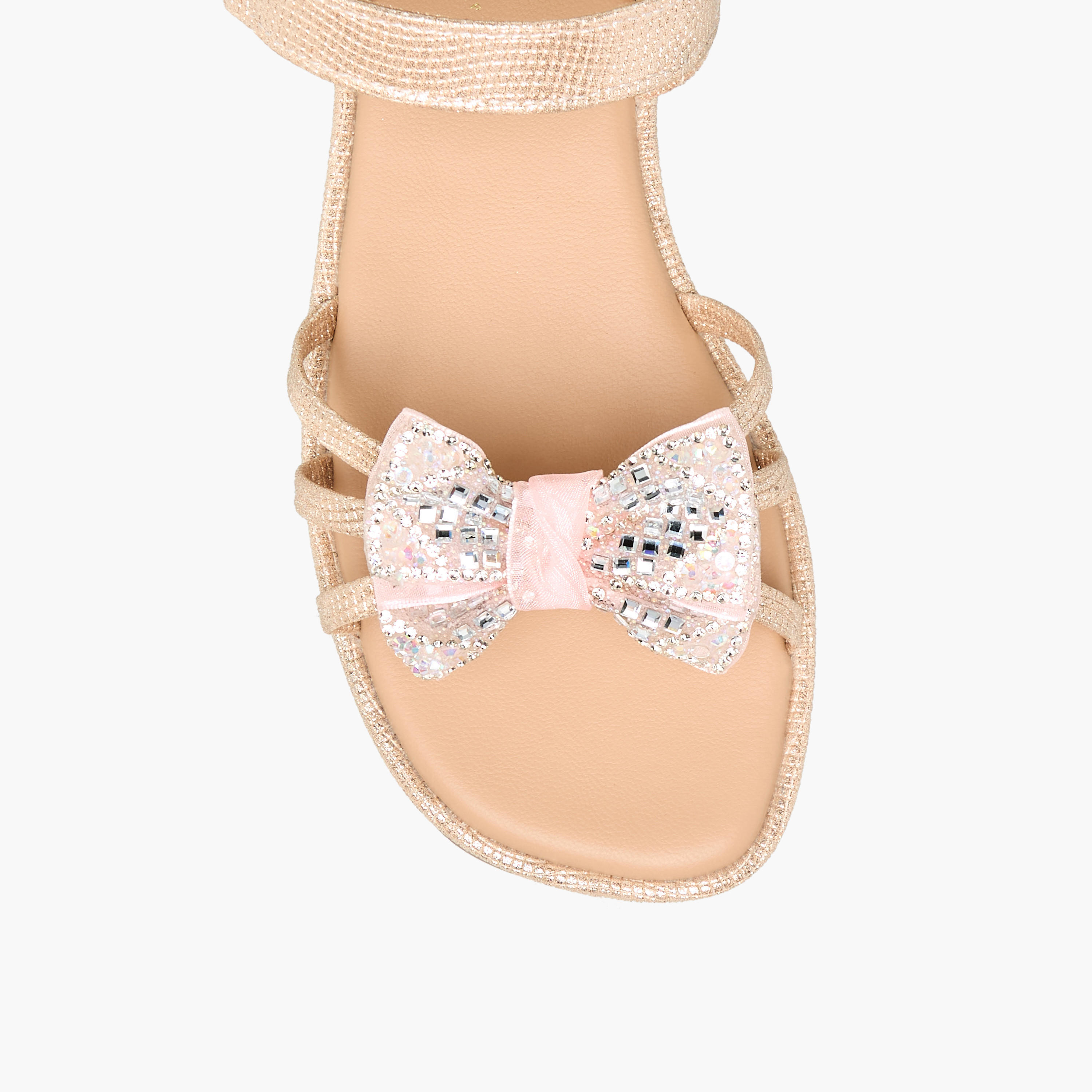 Celeste Girls Bow Embellished Flat Sandals-girls-shoes-sandals-image-3