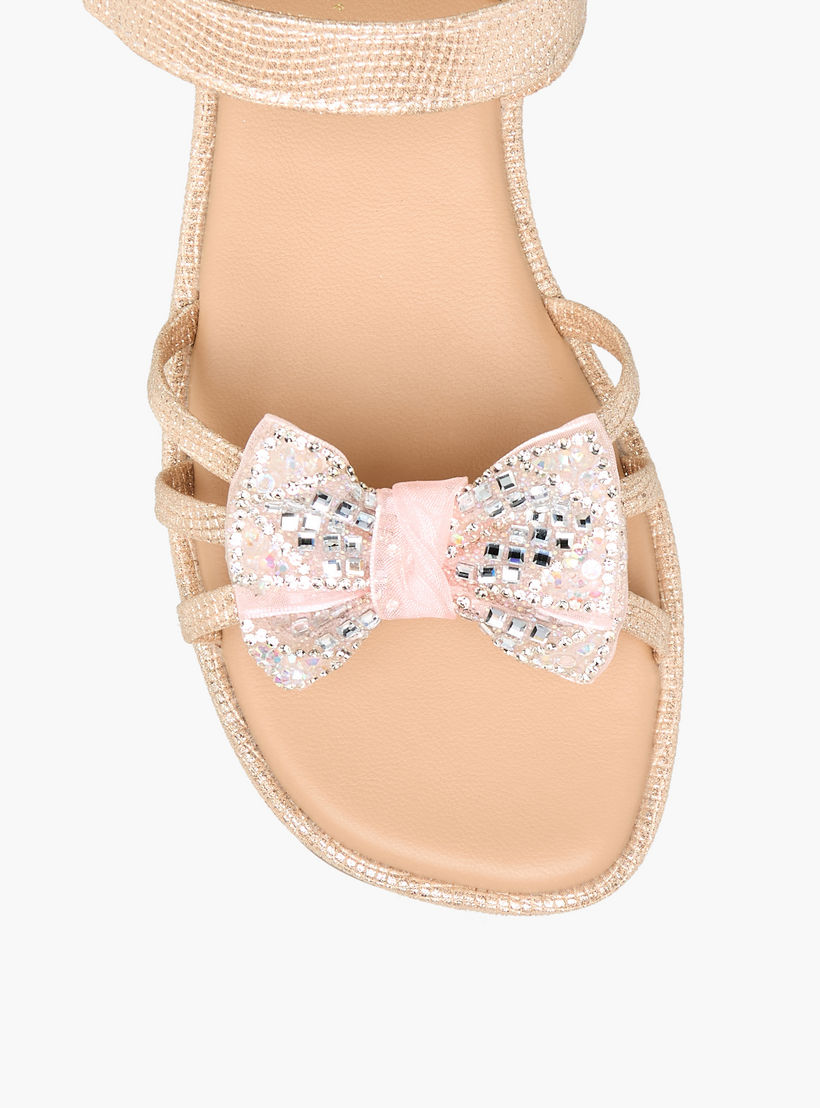 Celeste Girls Bow Embellished Flat Sandals-girls-shoes-sandals-image-3
