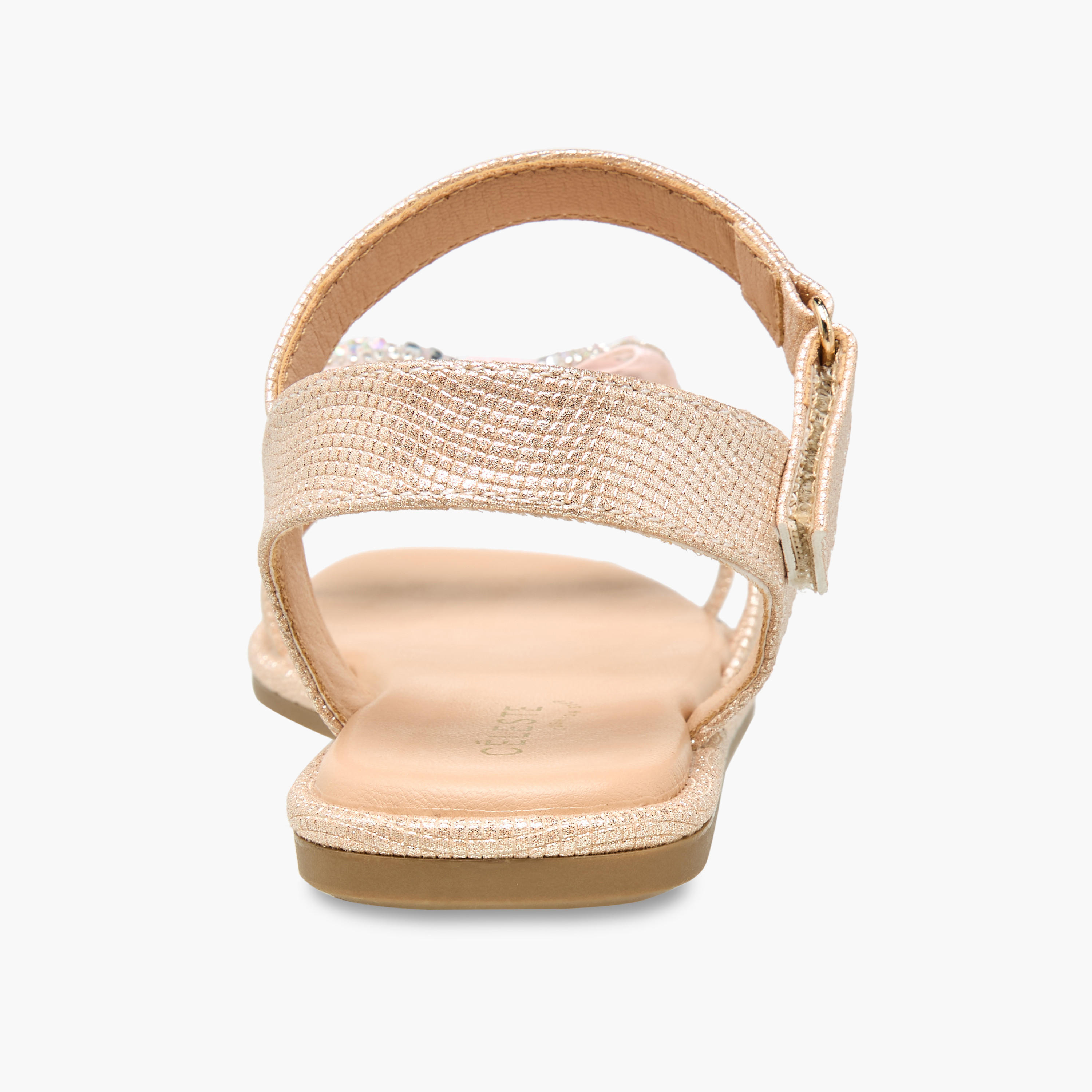 Celeste Girls Bow Embellished Flat Sandals-girls-shoes-sandals-image-4