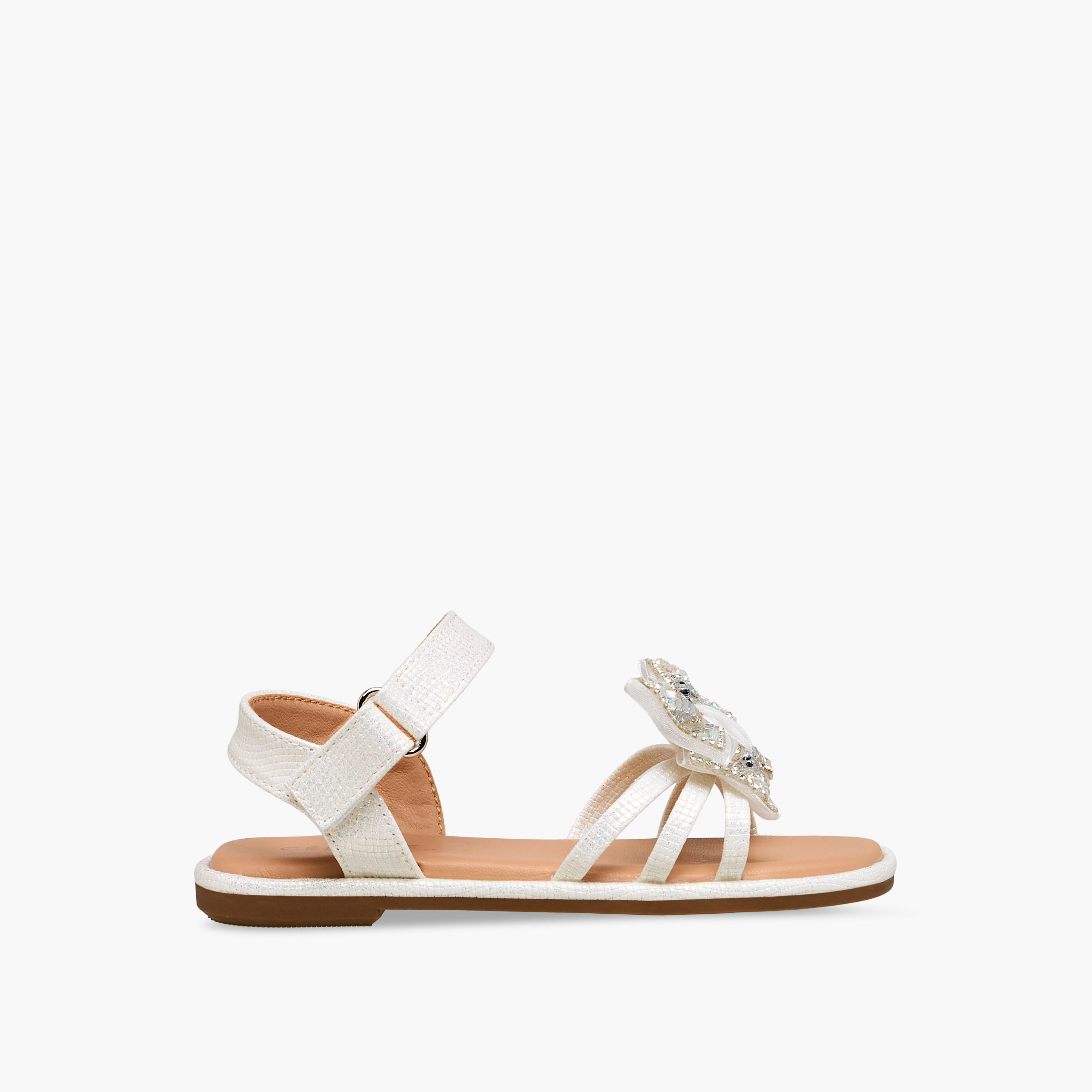 Celeste Girls Bow Embellished Flat Sandals-girls-shoes-sandals-image-3
