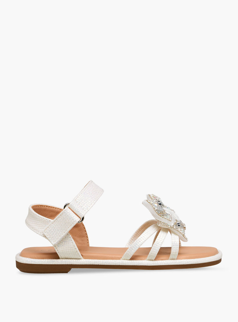 Celeste Girls Bow Embellished Flat Sandals-girls-shoes-sandals-image-3