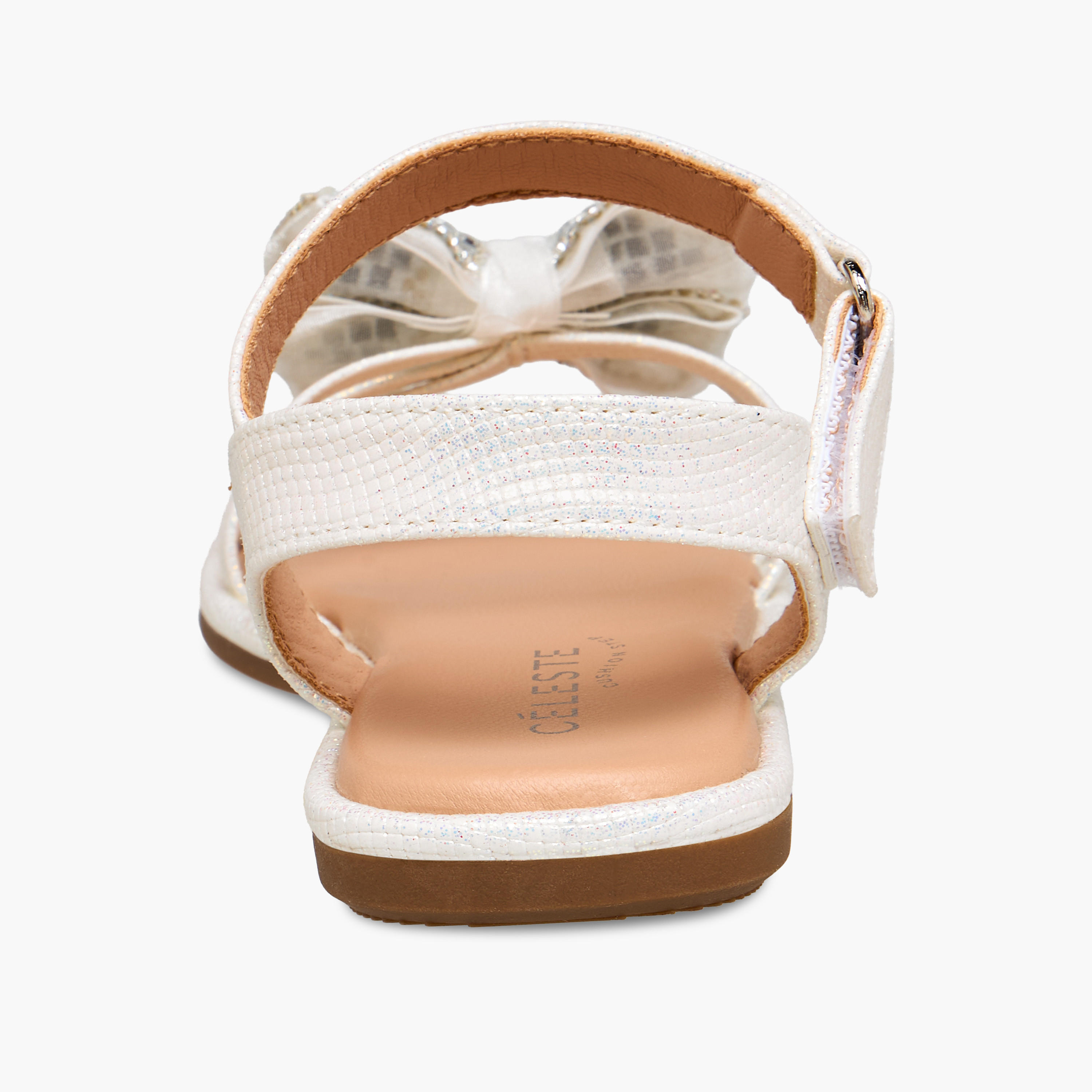 Celeste Girls Bow Embellished Flat Sandals-girls-shoes-sandals-image-5
