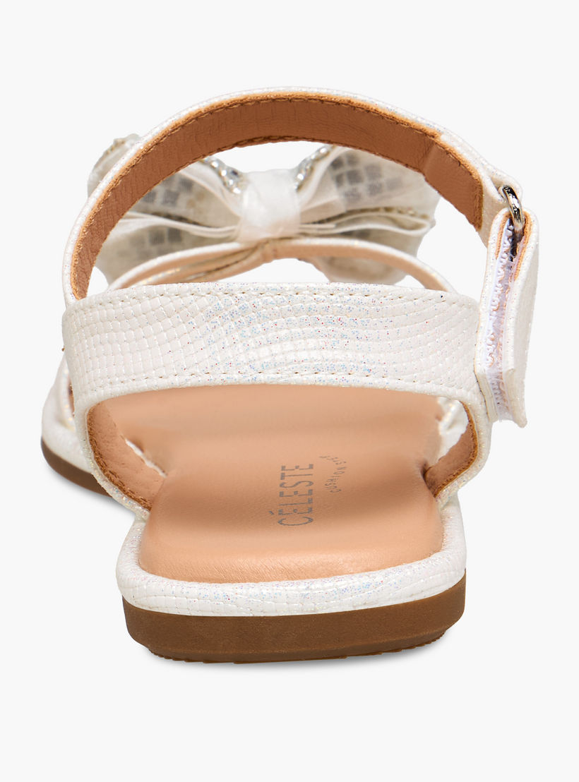 Celeste Girls Bow Embellished Flat Sandals-girls-shoes-sandals-image-5