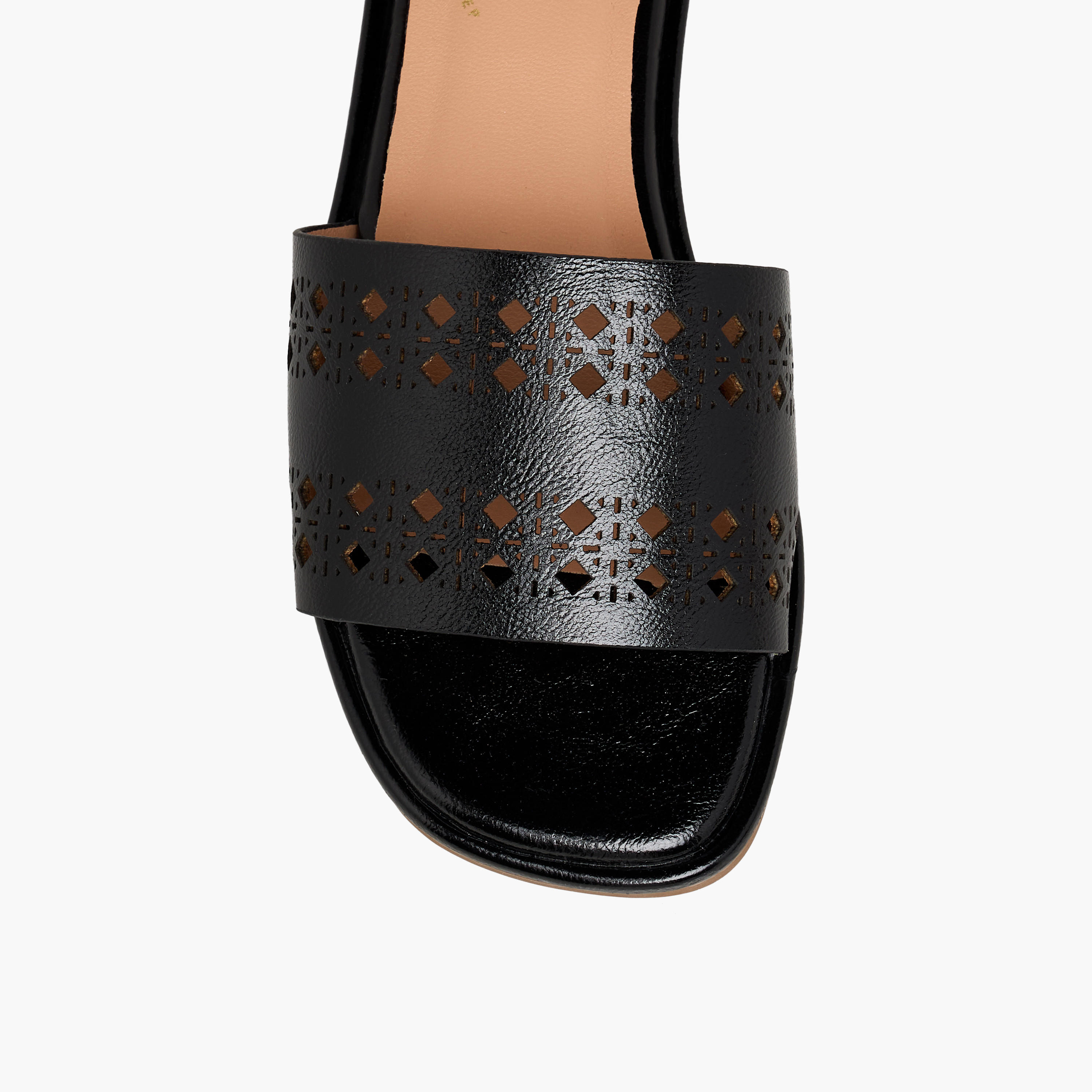 Little Missy Girls Perforated Slide Sandals-girls-shoes-sandals-image-4