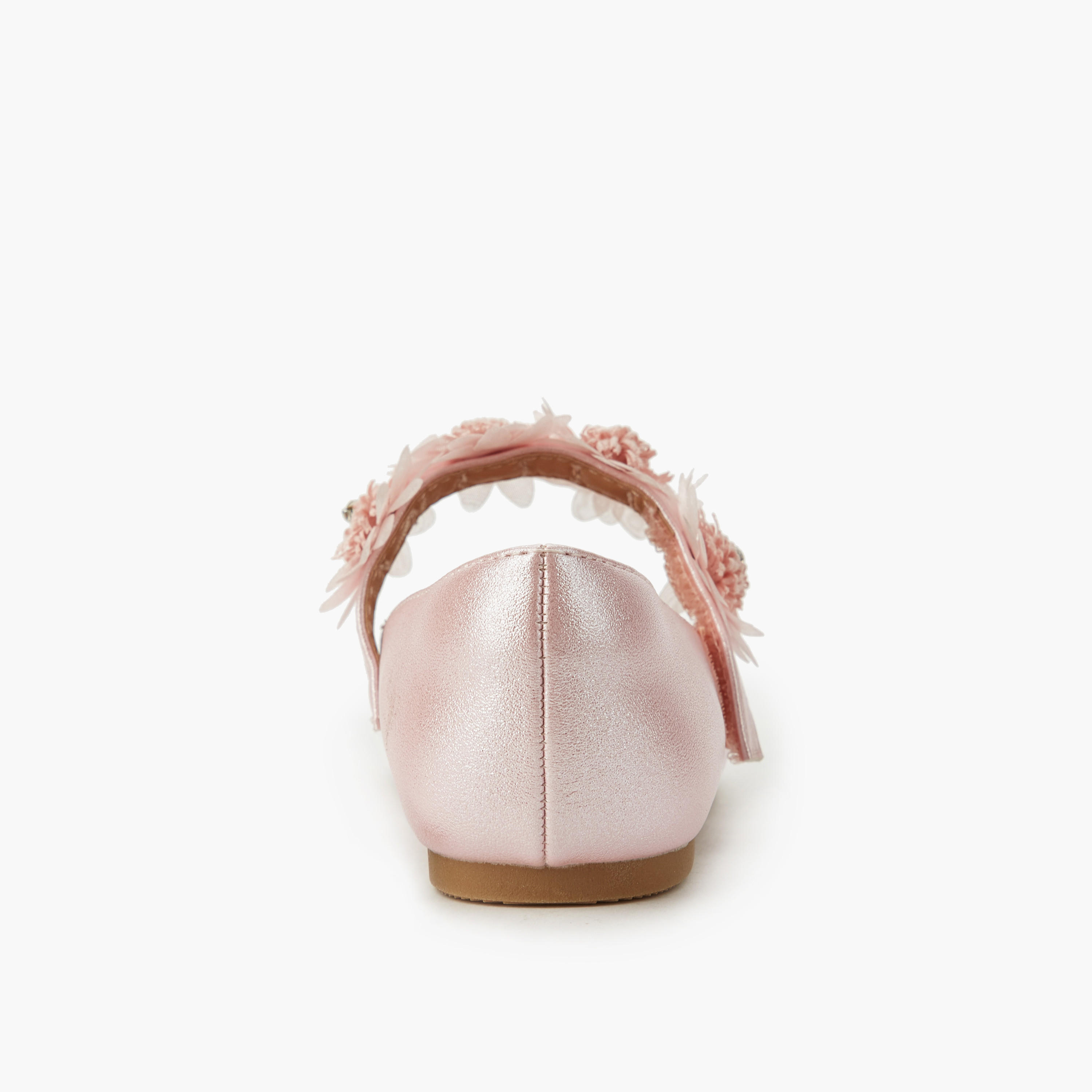 حذاء باليرينا مزين بالزهور للبنات من جونيورز-girls-shoes-maryjanes-image-5