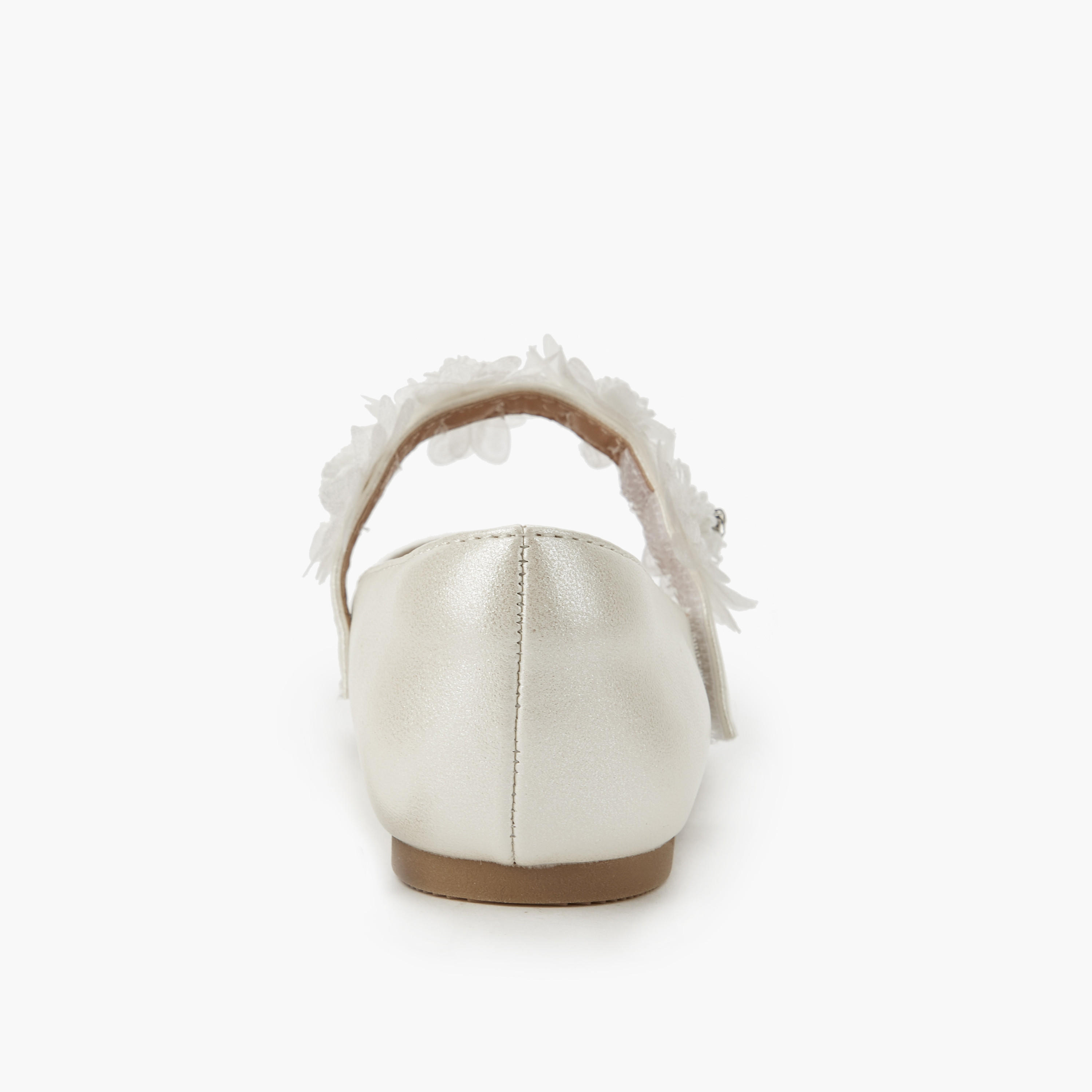 حذاء باليرينا مزين بالزهور للبنات من جونيورز-girls-shoes-maryjanes-image-4