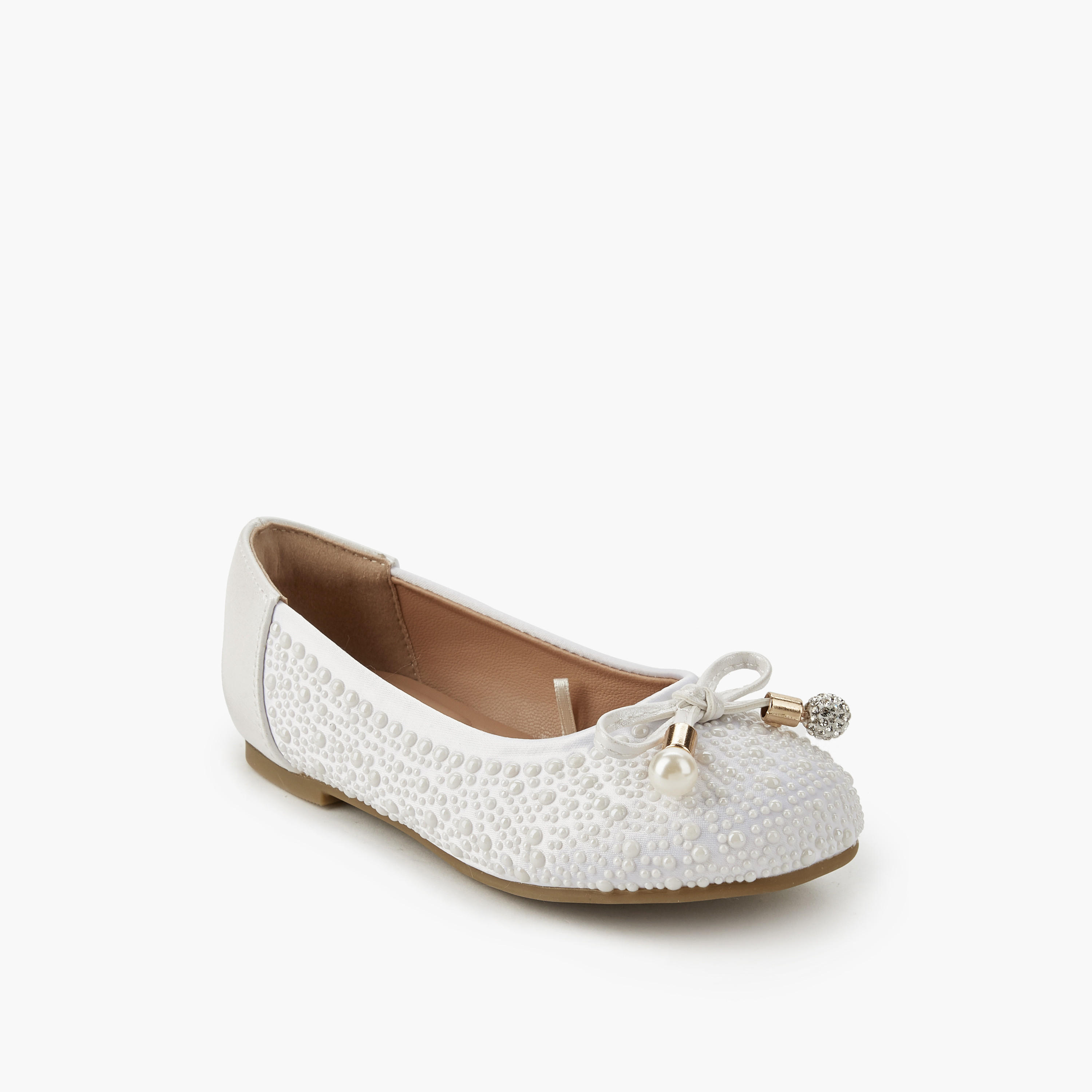 Celeste Girls Bow Accent Ballerina Shoes-girls-shoes-ballerinas-image-3